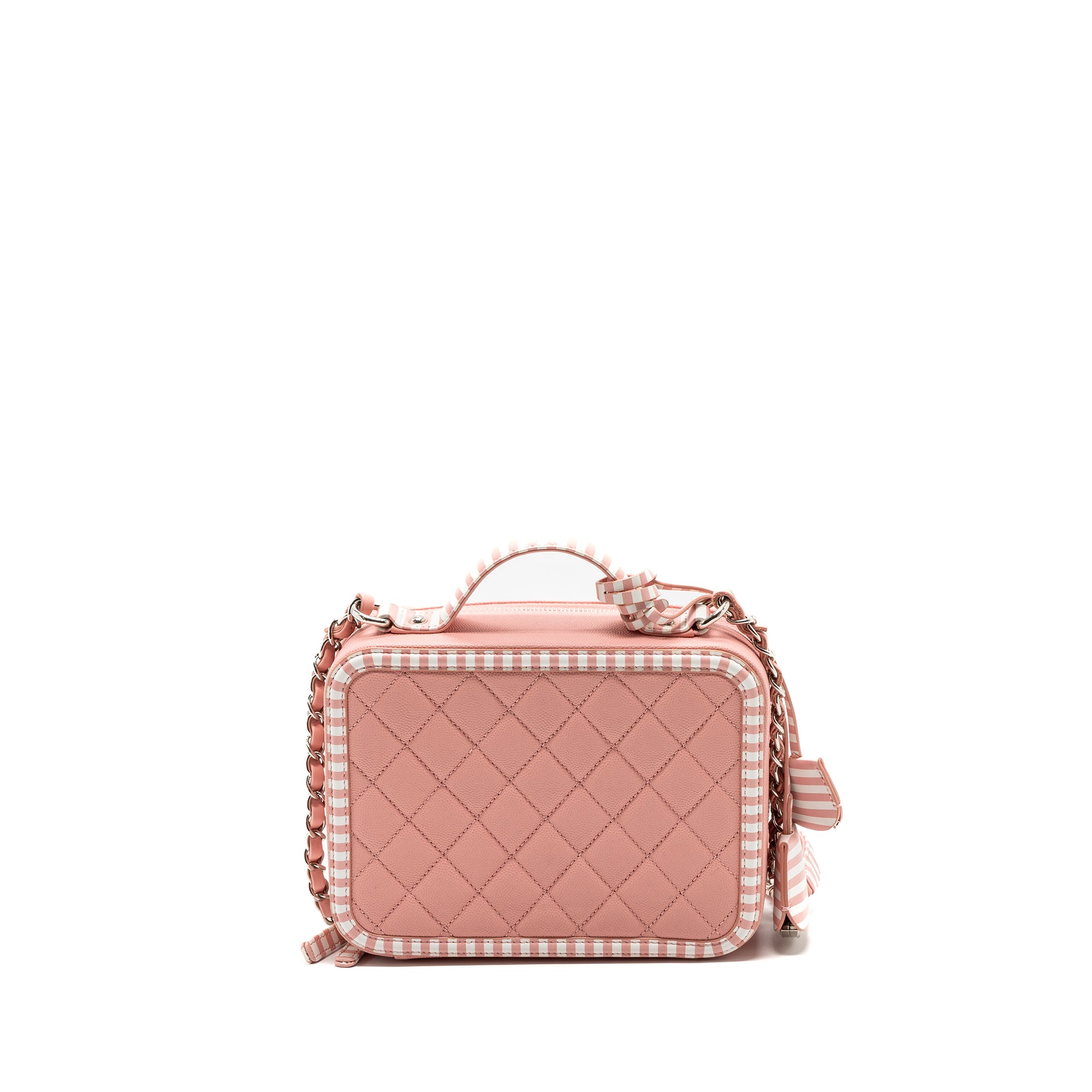 Chanel Medium Filigree Vanity Case Caviar Pink Multicolour SHW - Image 2