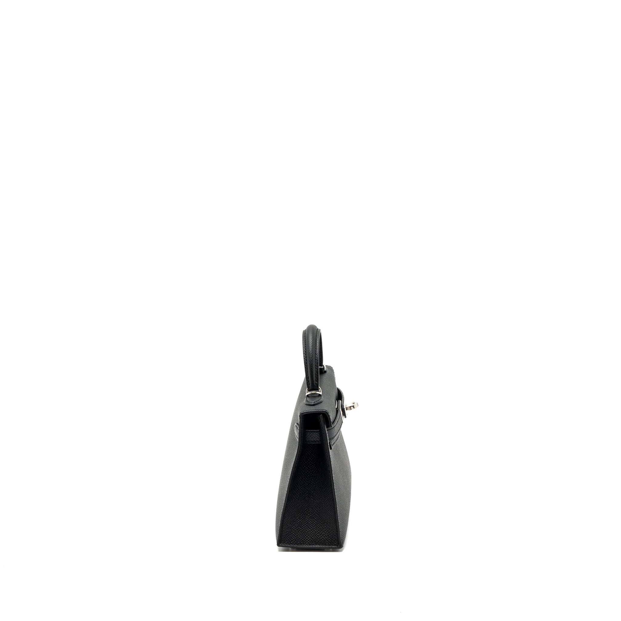 Hermes mini kelly II epsom black SHW stamp B - Image 3
