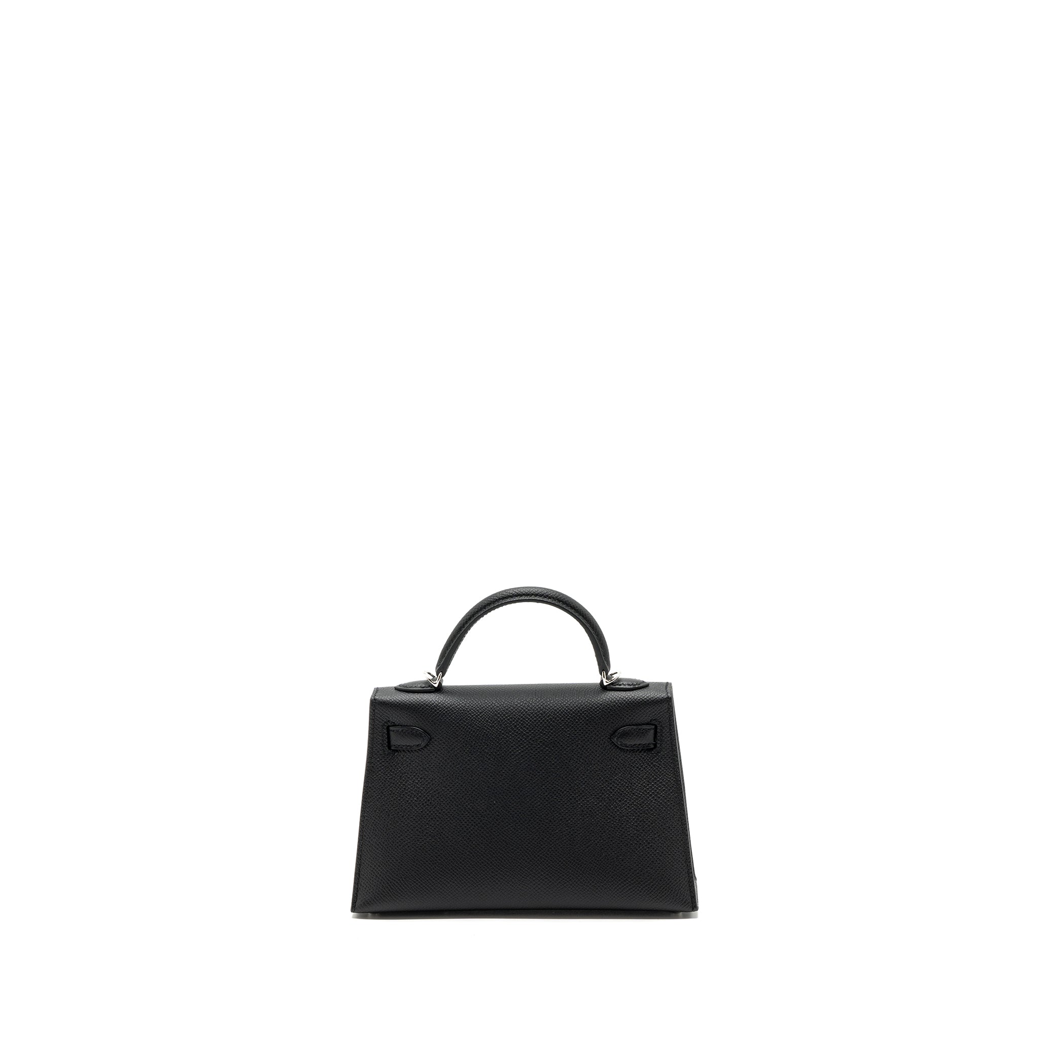 Hermes mini kelly II epsom black SHW stamp B - Image 2