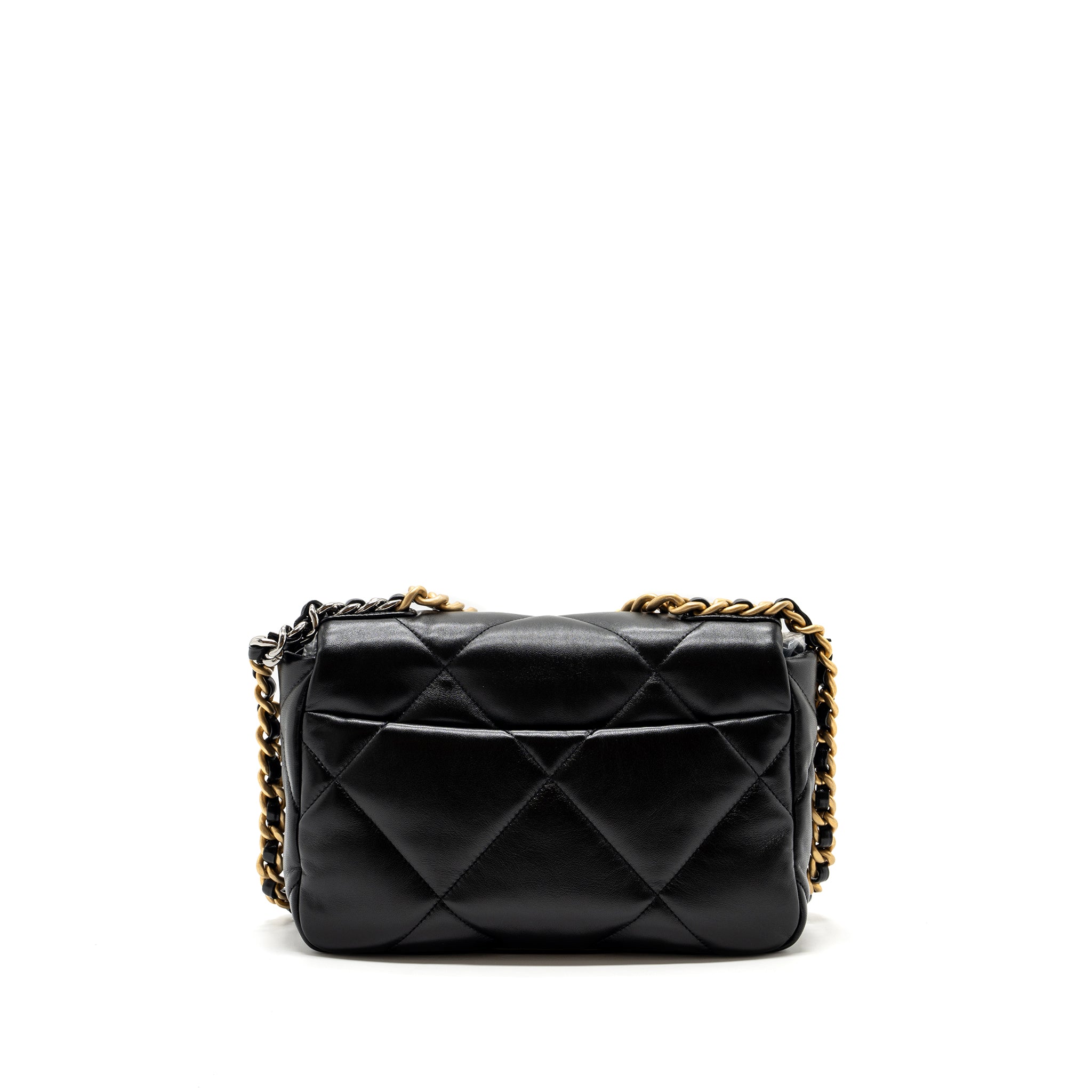 Chanel small 19 bag lambskin black multicolour hardware (microchip) - Image 2