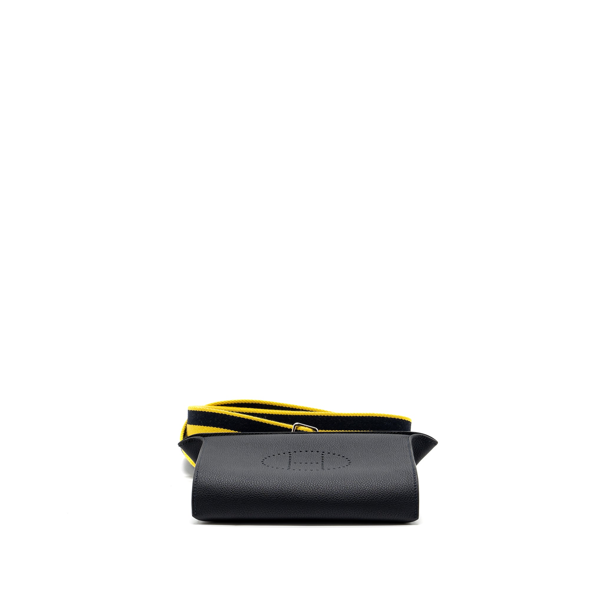 Hermes Videpoches togo black with multicolour strap SHW stamp U - Image 5