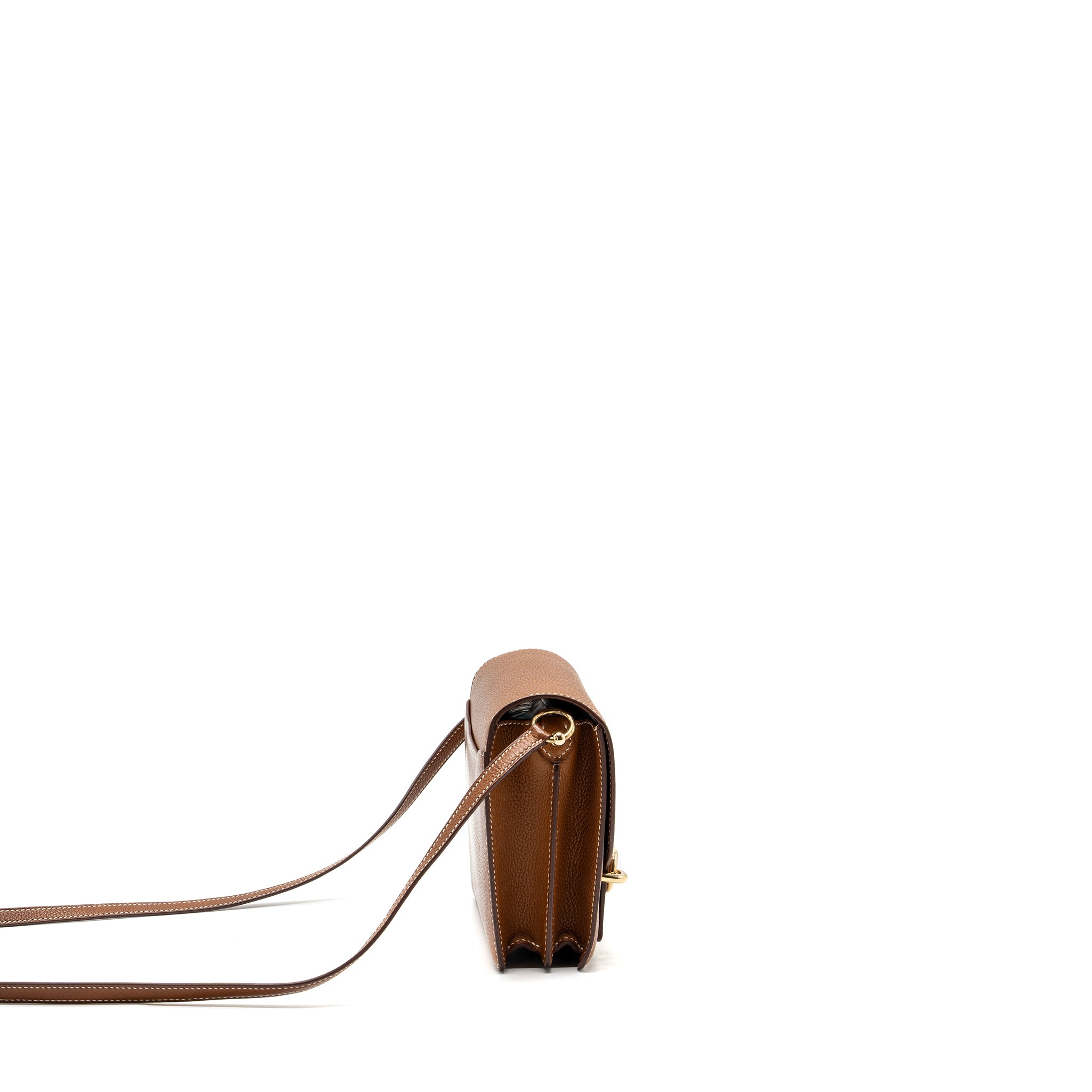 Hermes mini Roulis Barenia Faubourg 34 Fauve LGHW stamp D - Image 3