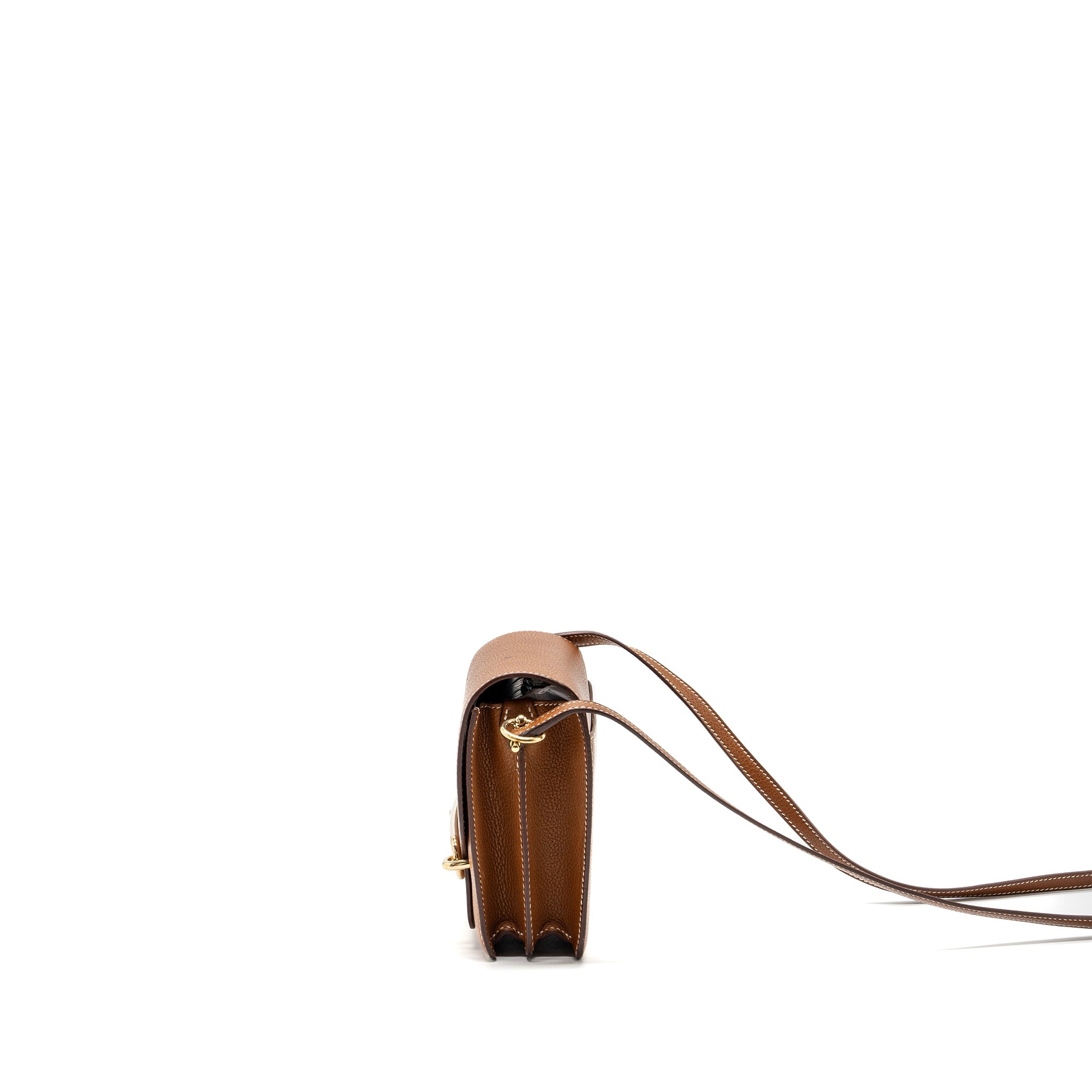 Hermes mini Roulis Barenia Faubourg 34 Fauve LGHW stamp D - Image 4