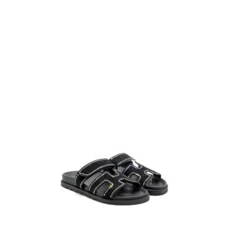 Hermes size 37 chypre sandals suede/ crystal black