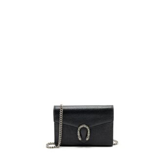 Gucci Dionysus mini chain bag calfskin Black SHW