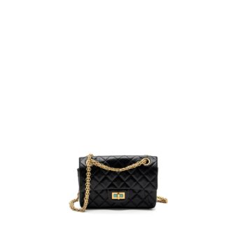 Chanel Mini 2.55 Reissue Flap Bag Aged Calfskin Black GHW (Microchip)