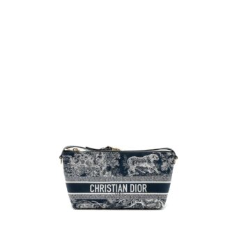 Dior medium Dior travel nomad pouch fabric navy GHW