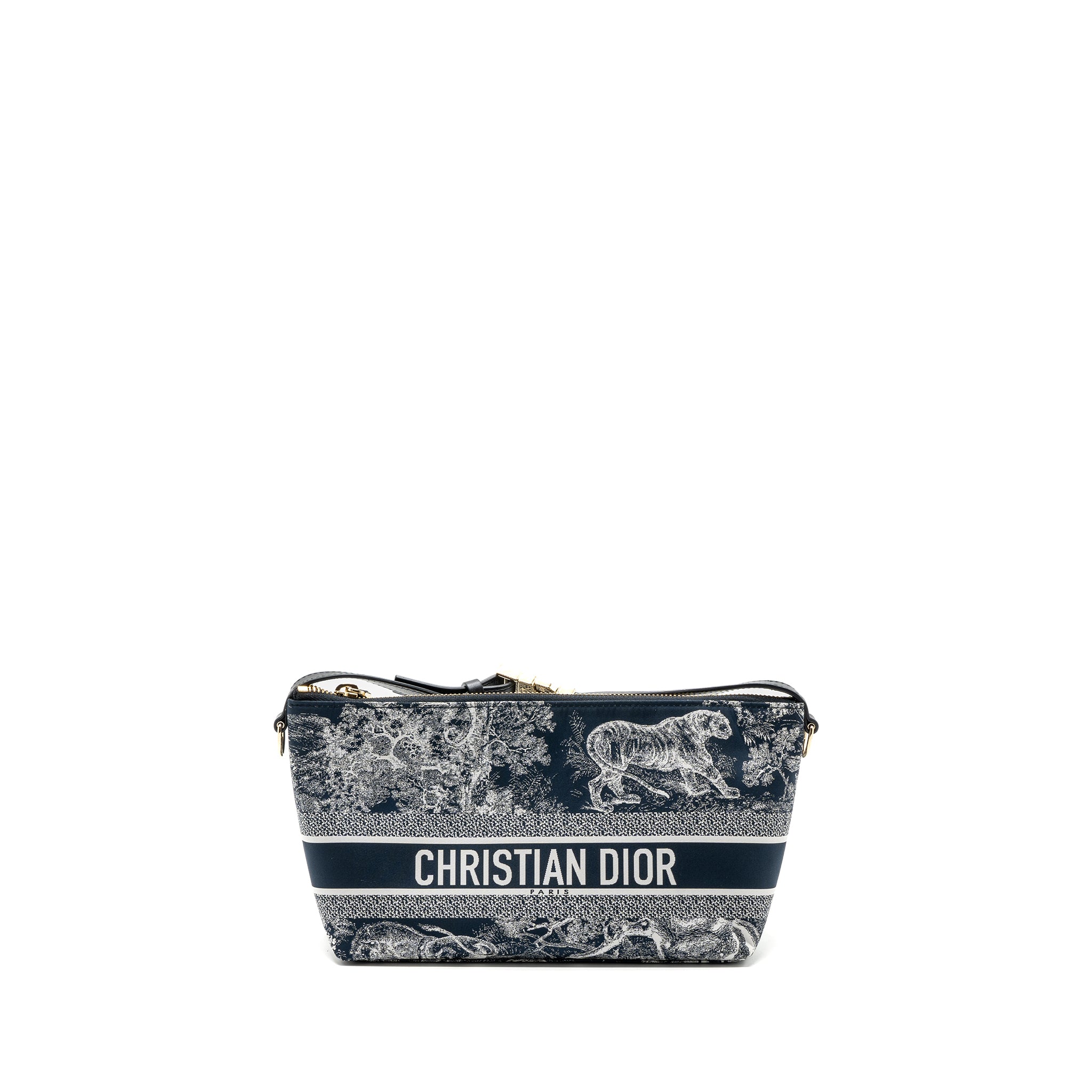 Dior medium Dior travel nomad pouch fabric navy GHW