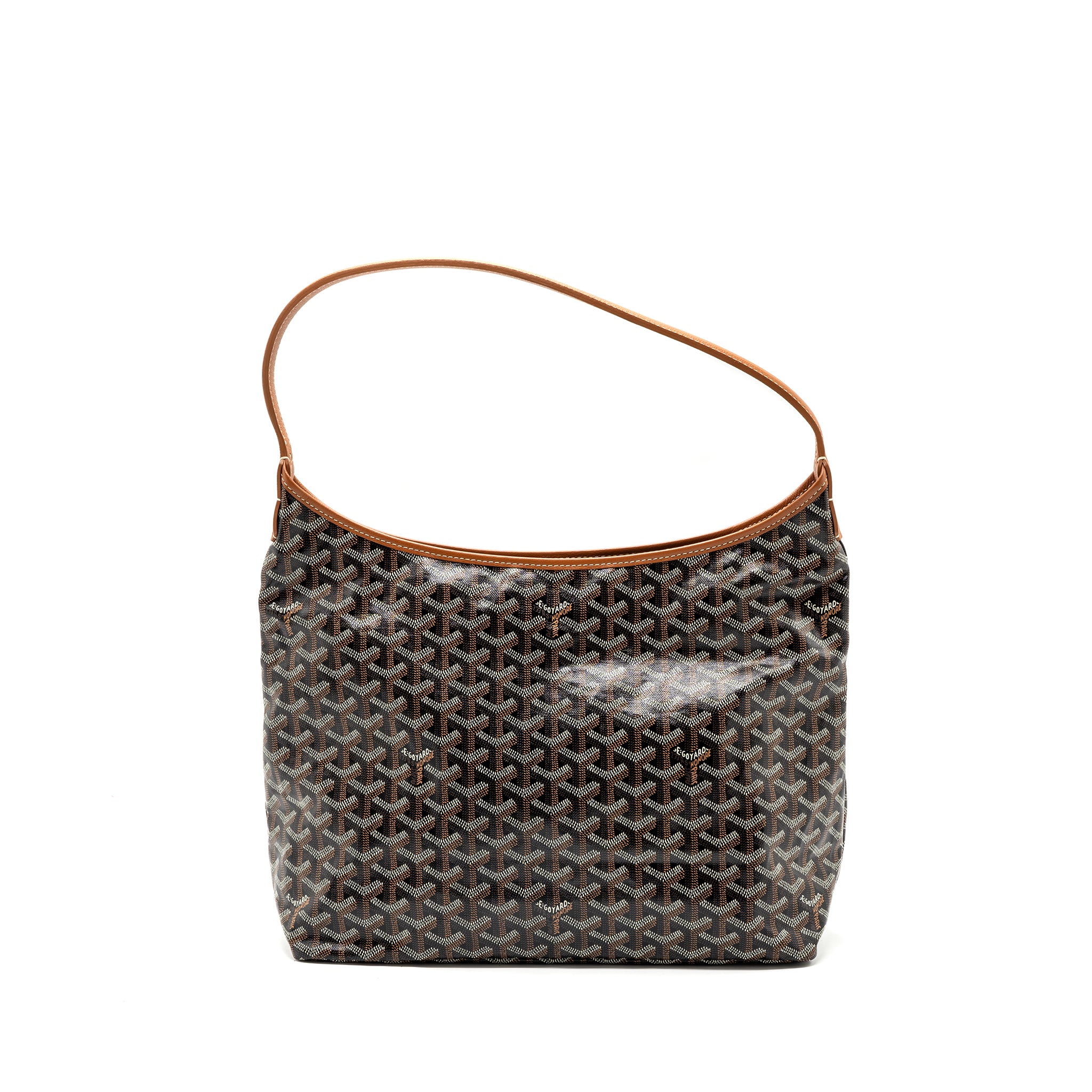 Goyard Boheme hobo bag canvas / calfskin brown with necessaries bag organizer SHW - Image 2