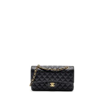 Chanel Medium Classic double flap bag caviar black GHW