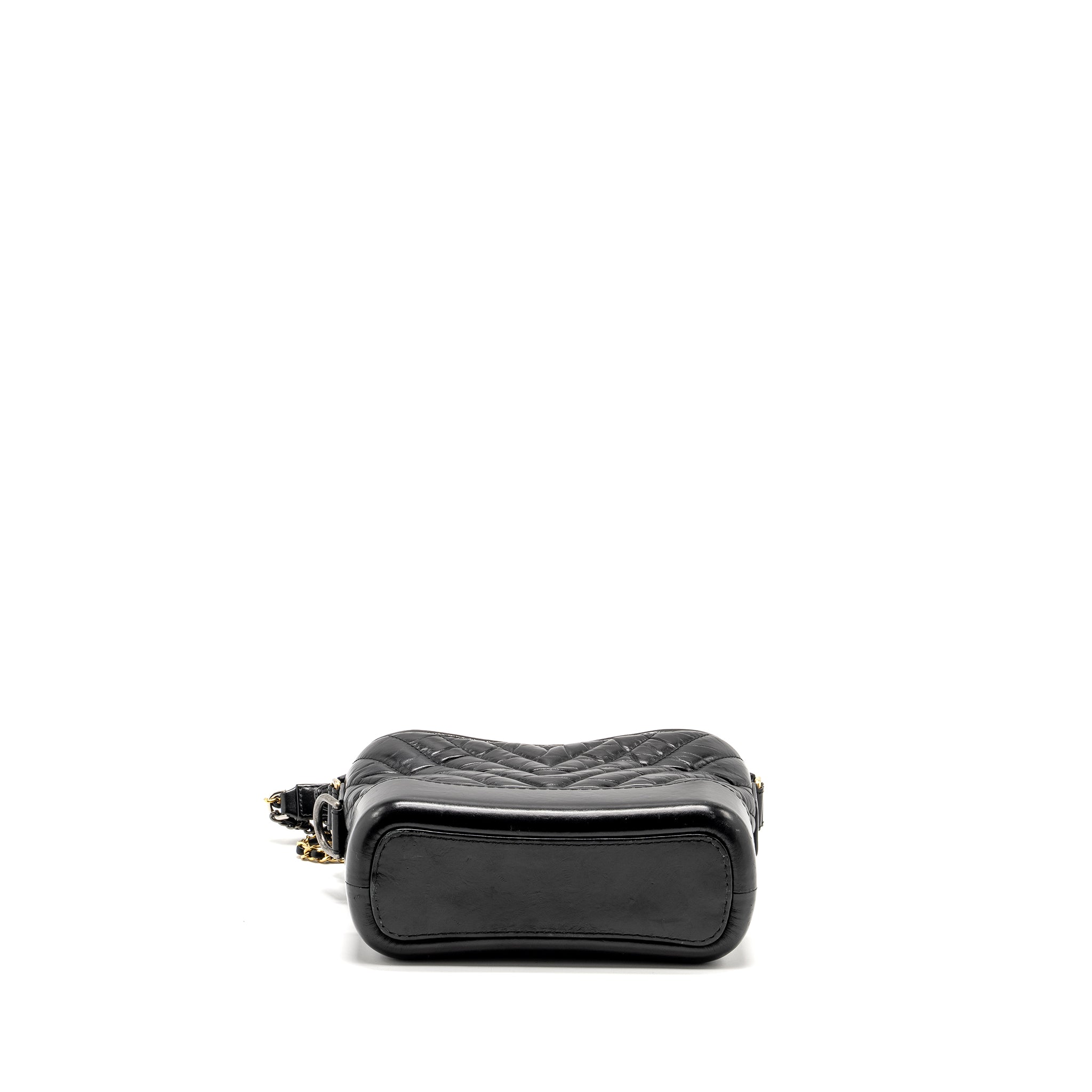 Chanel Small Chevron Gabrielle hobo bag calfskin black multicolour hardware - Image 5