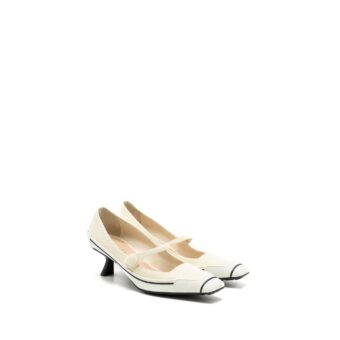 Dior size 37 pump canvas cream / white