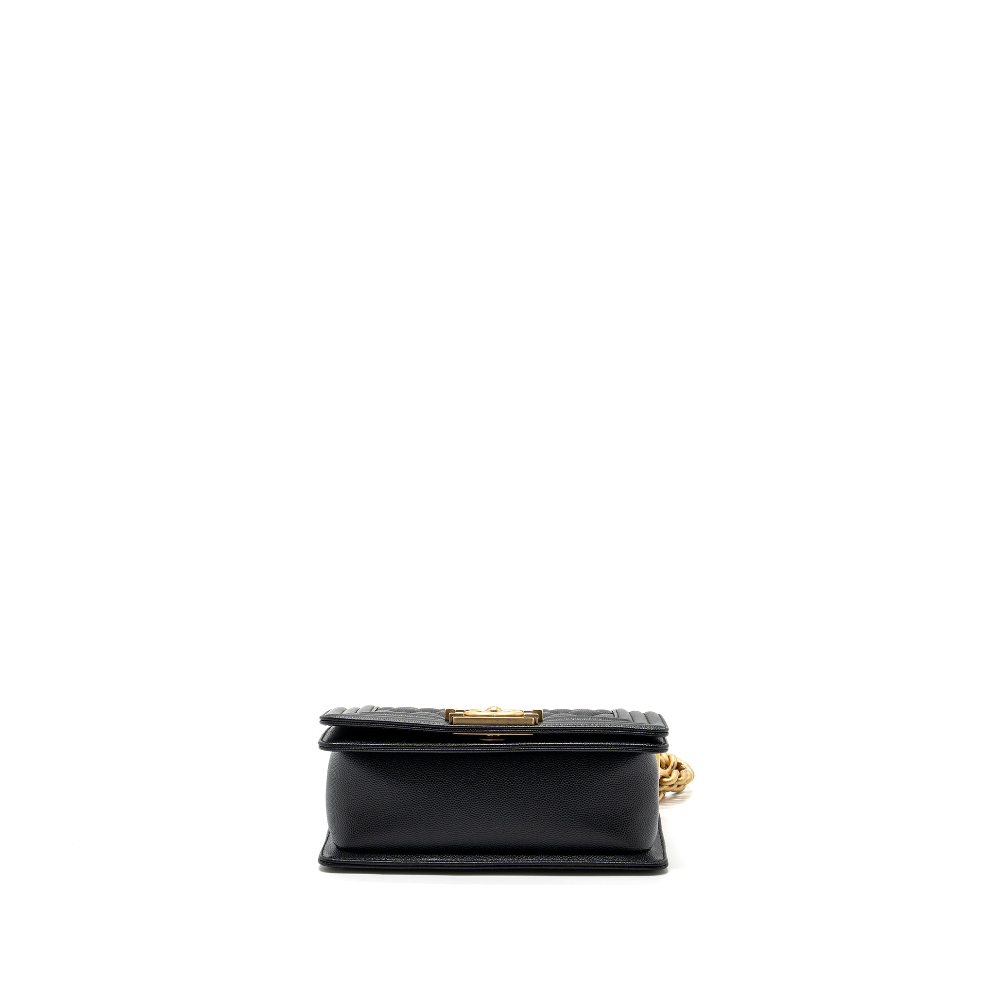 Chanel Small Boy Bag Caviar Black GHW (Microchip) - Image 6
