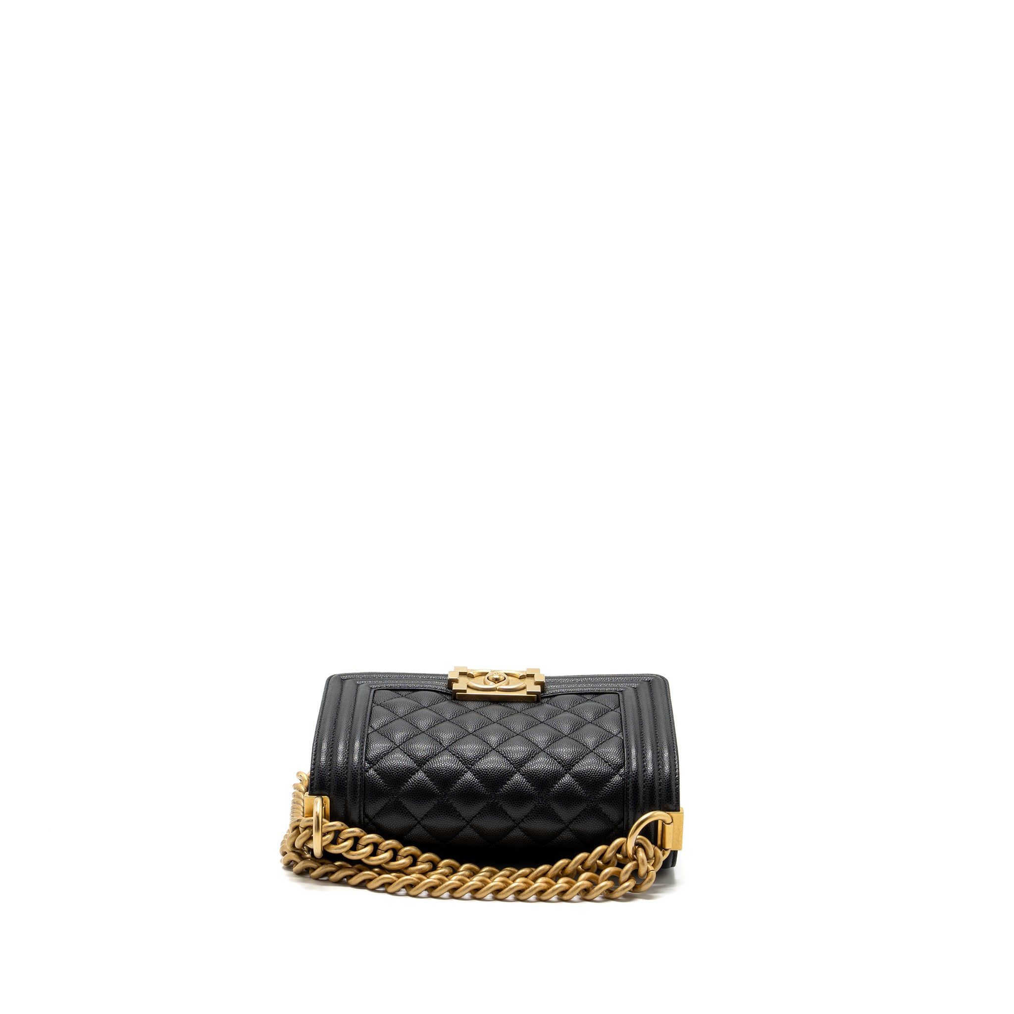 Chanel Small Boy Bag Caviar Black GHW (Microchip) - Image 5