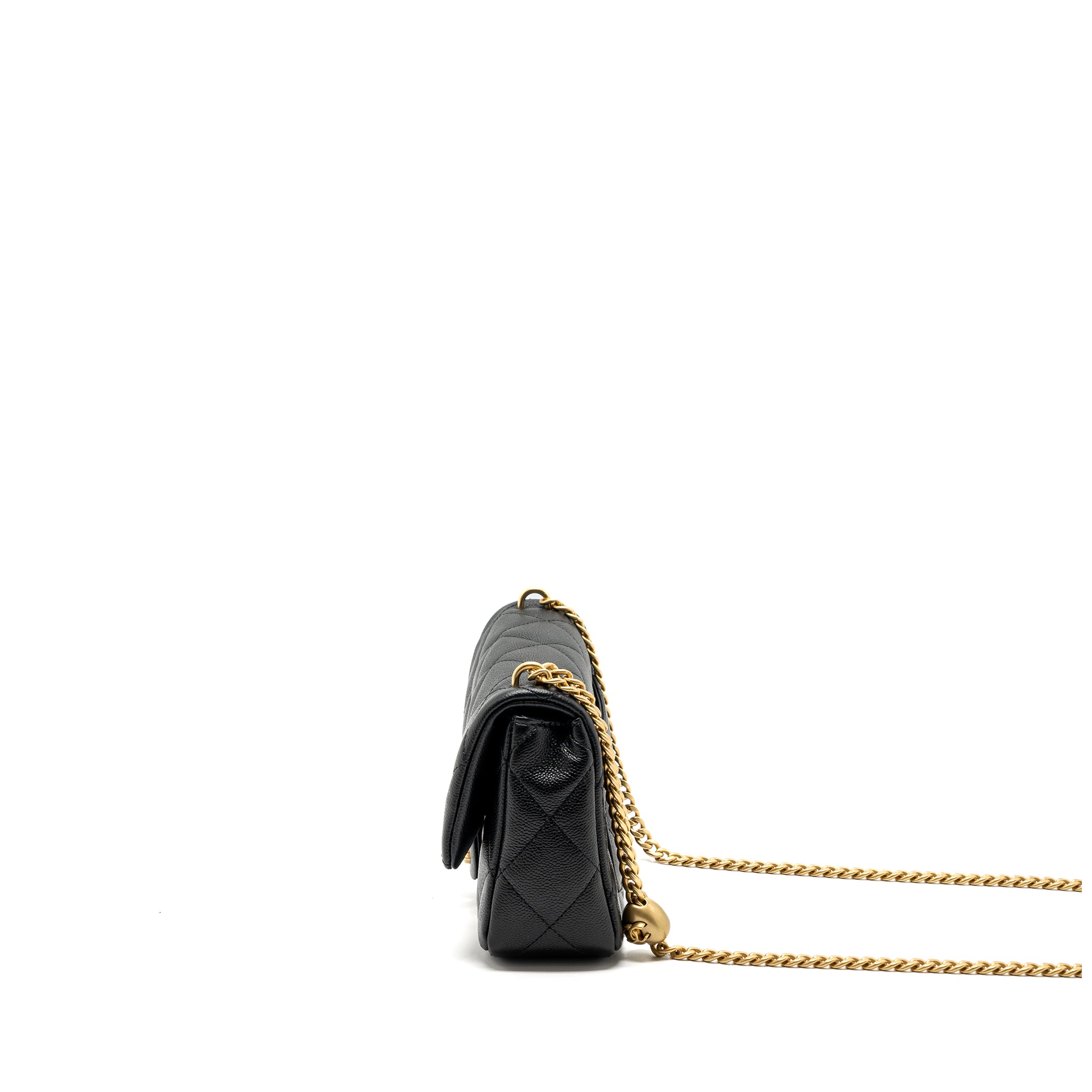 Chanel 23p Coco Love Flap Bag Caviar Black GHW(microchip) - Image 4