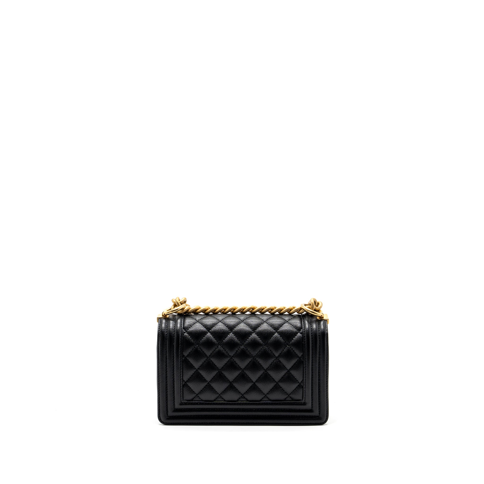 Chanel Small Boy Bag Caviar Black GHW (Microchip) - Image 2
