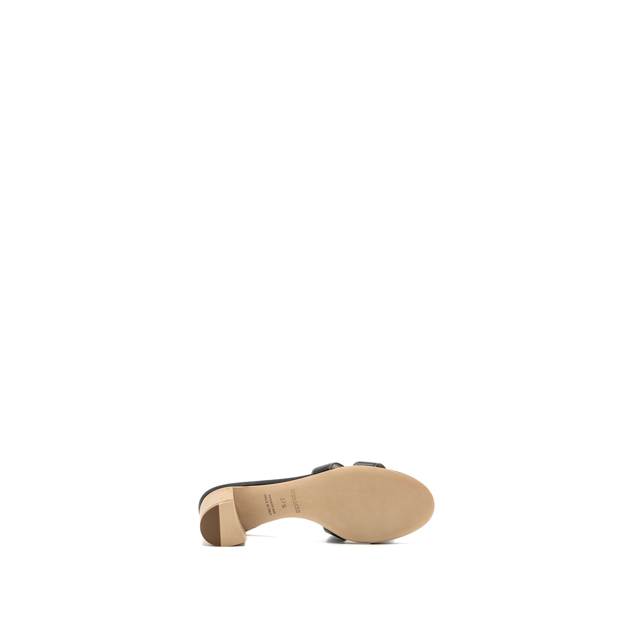 Hermes size 37.5 Oasis sandals box calfskin black - Image 7