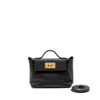 Hermes Mini 24/24 2424-21 bag swift / Volupto black GHW stamp U