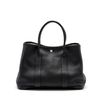 Hermes Garden Party 36 Negonda Black SHW Stamp Square O