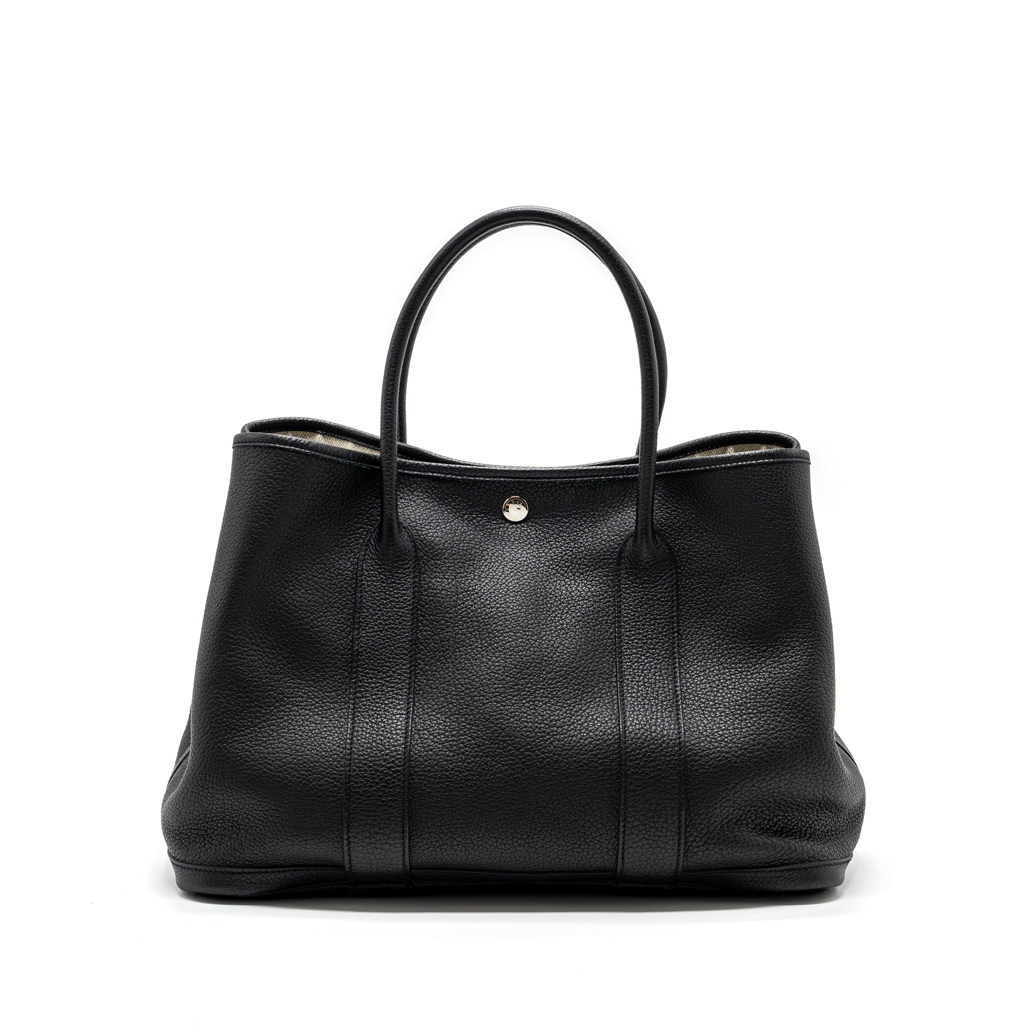Hermes Garden Party 36 Negonda Black SHW Stamp Square O