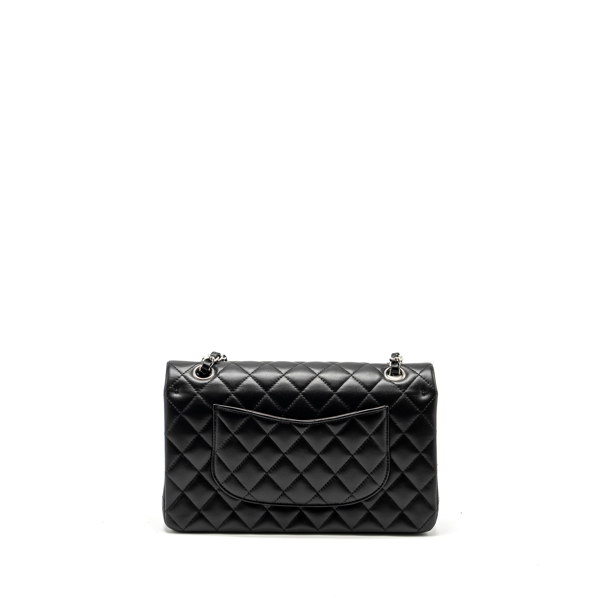 Chanel Medium Classic Double Flap Bag Lambskin Black SHW (microchip) - Image 2