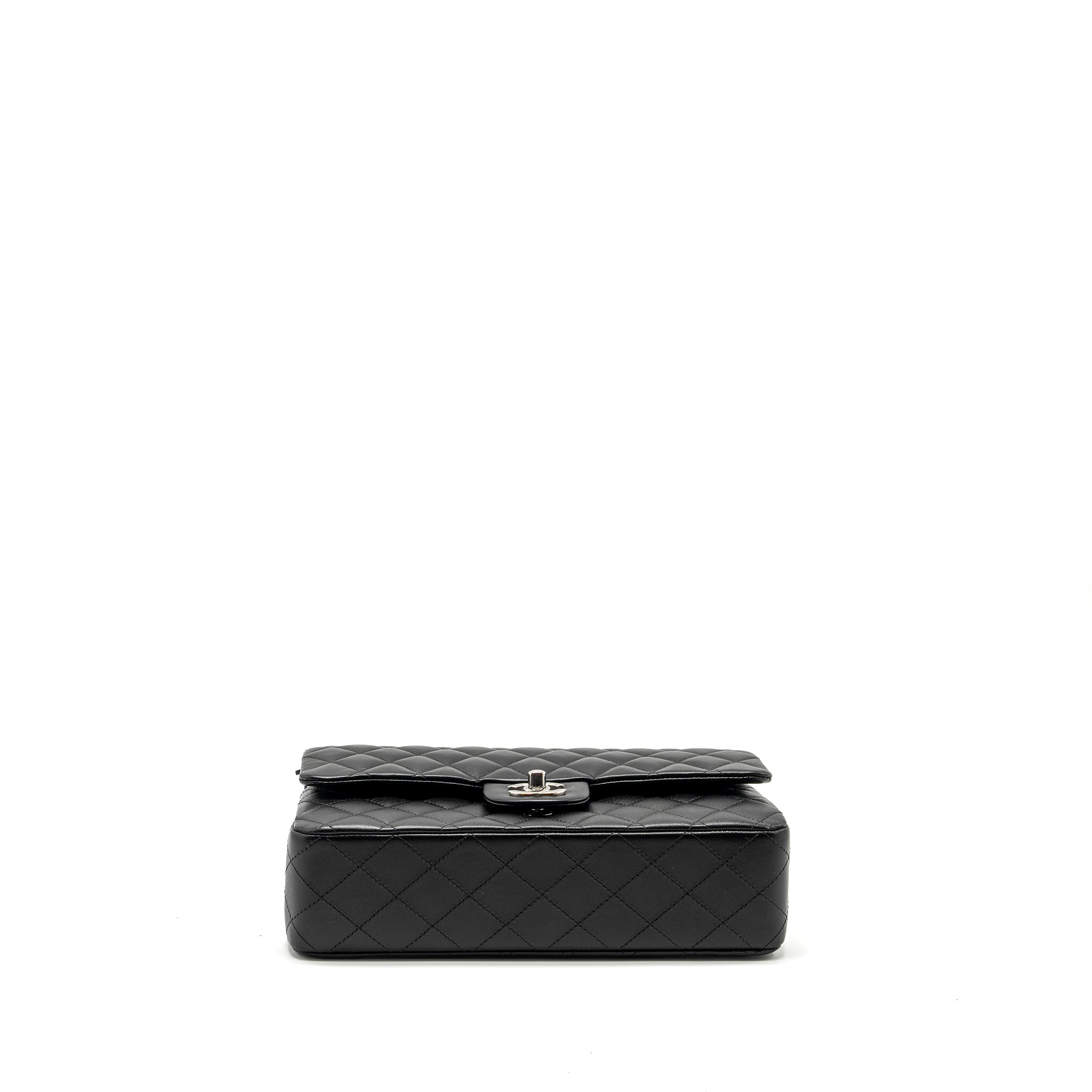 Chanel Medium Classic Double Flap Bag Lambskin Black SHW (microchip) - Image 5