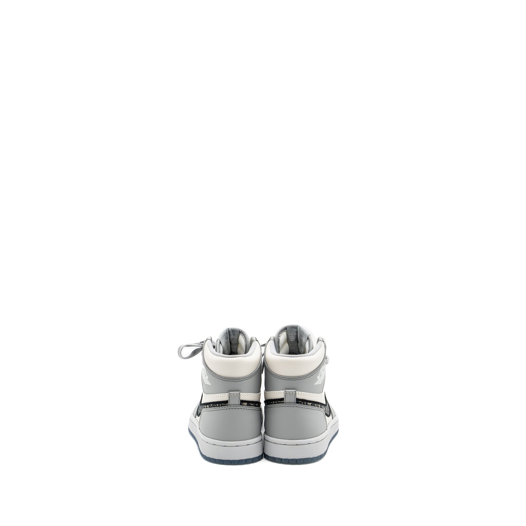 Dior x Air Jordan 1 Retro Size US 3.5 High Sneakers Grey/White - Image 5
