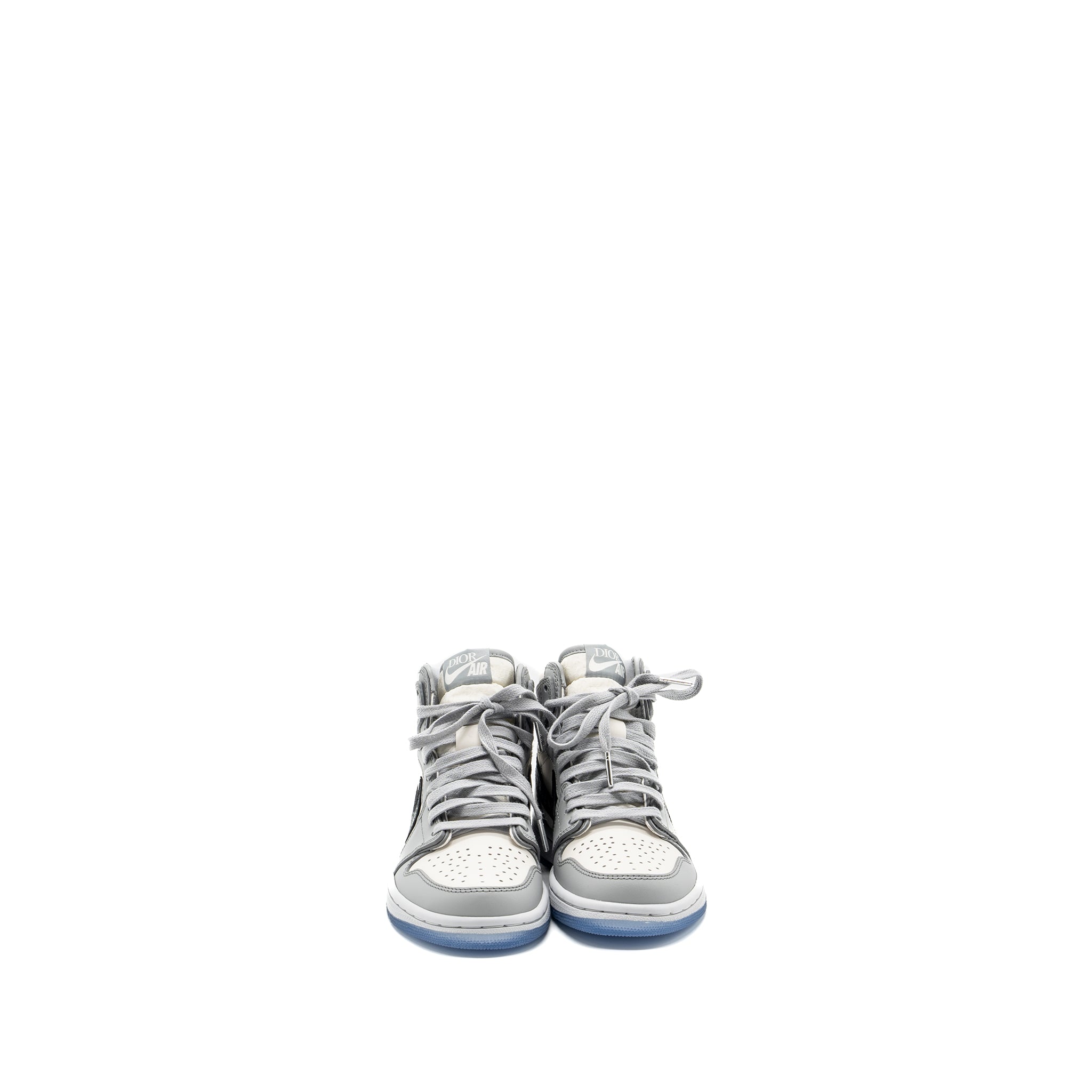Dior x Air Jordan 1 Retro Size US 3.5 High Sneakers Grey/White - Image 2