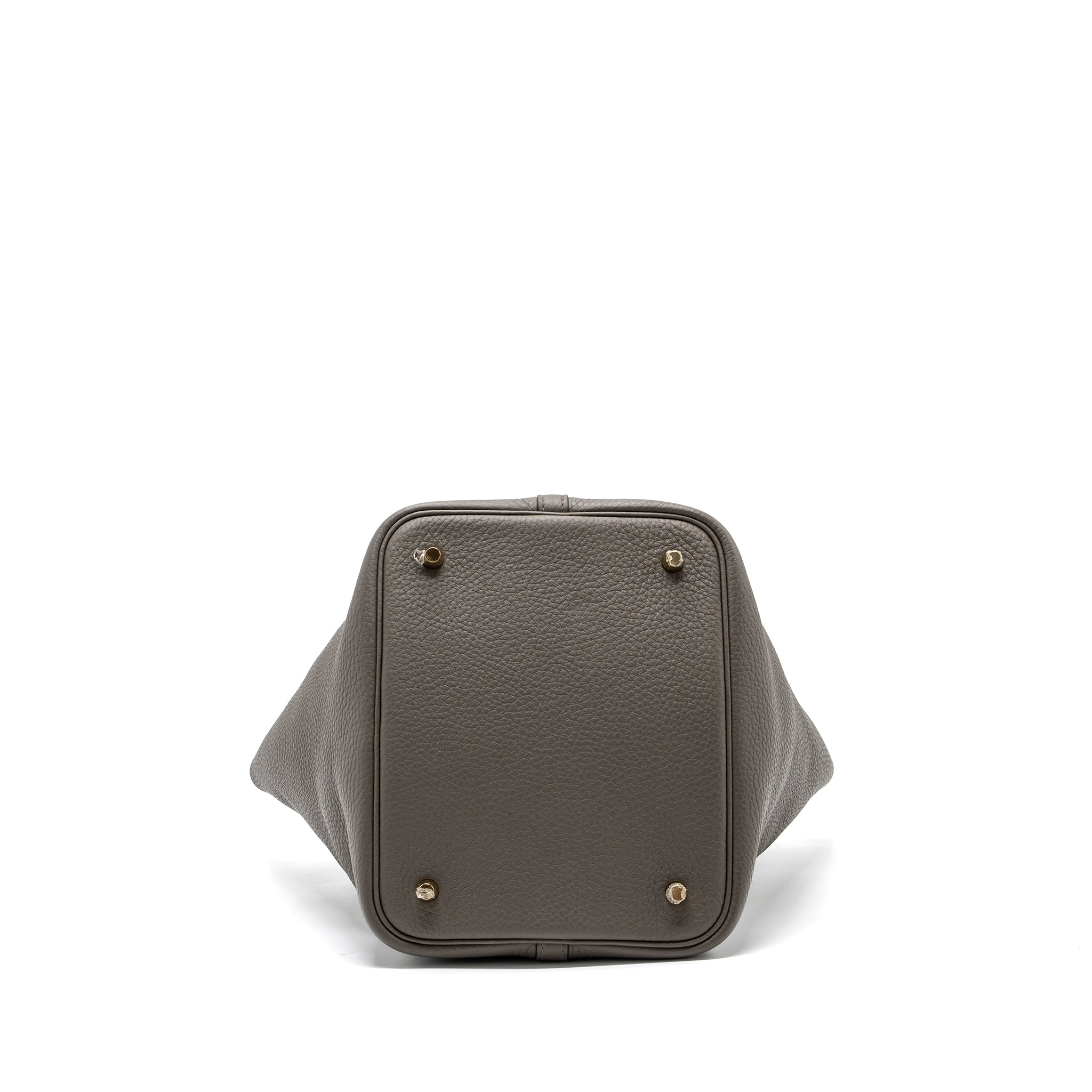 Hermes Picotin 22 Lock Bag Clemence Gris Etain GHW Stamp D - Image 5