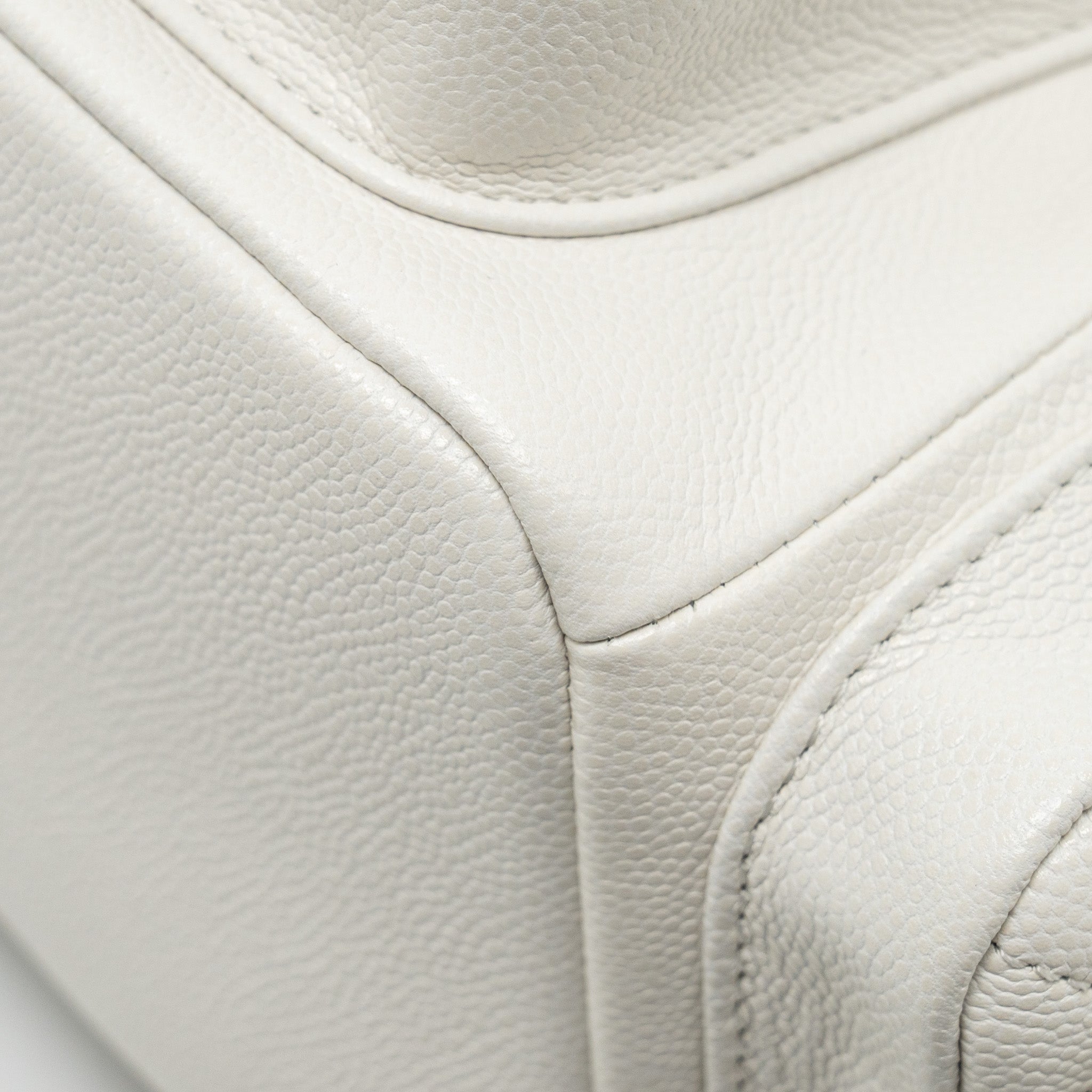 Chanel 23K Triple Pocket Mini Backpack Caviar White LGHW (Microchip) - Image 9
