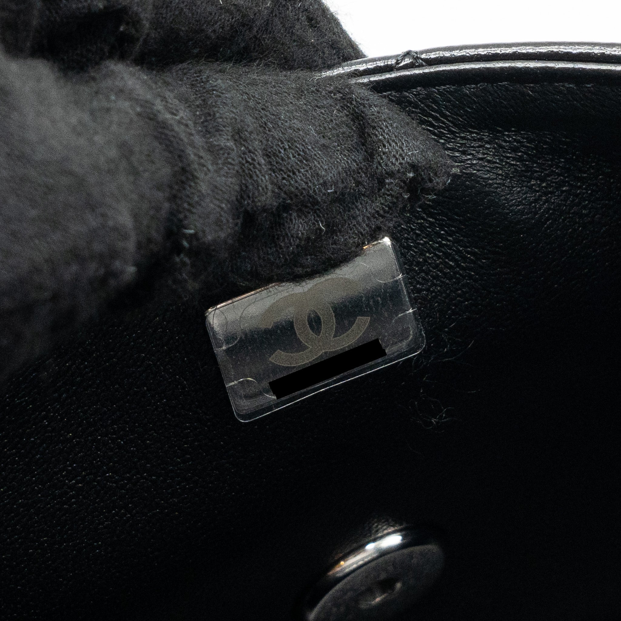 Chanel classic mini rectangular flap bag lambskin black SHW (microchip) - Image 14