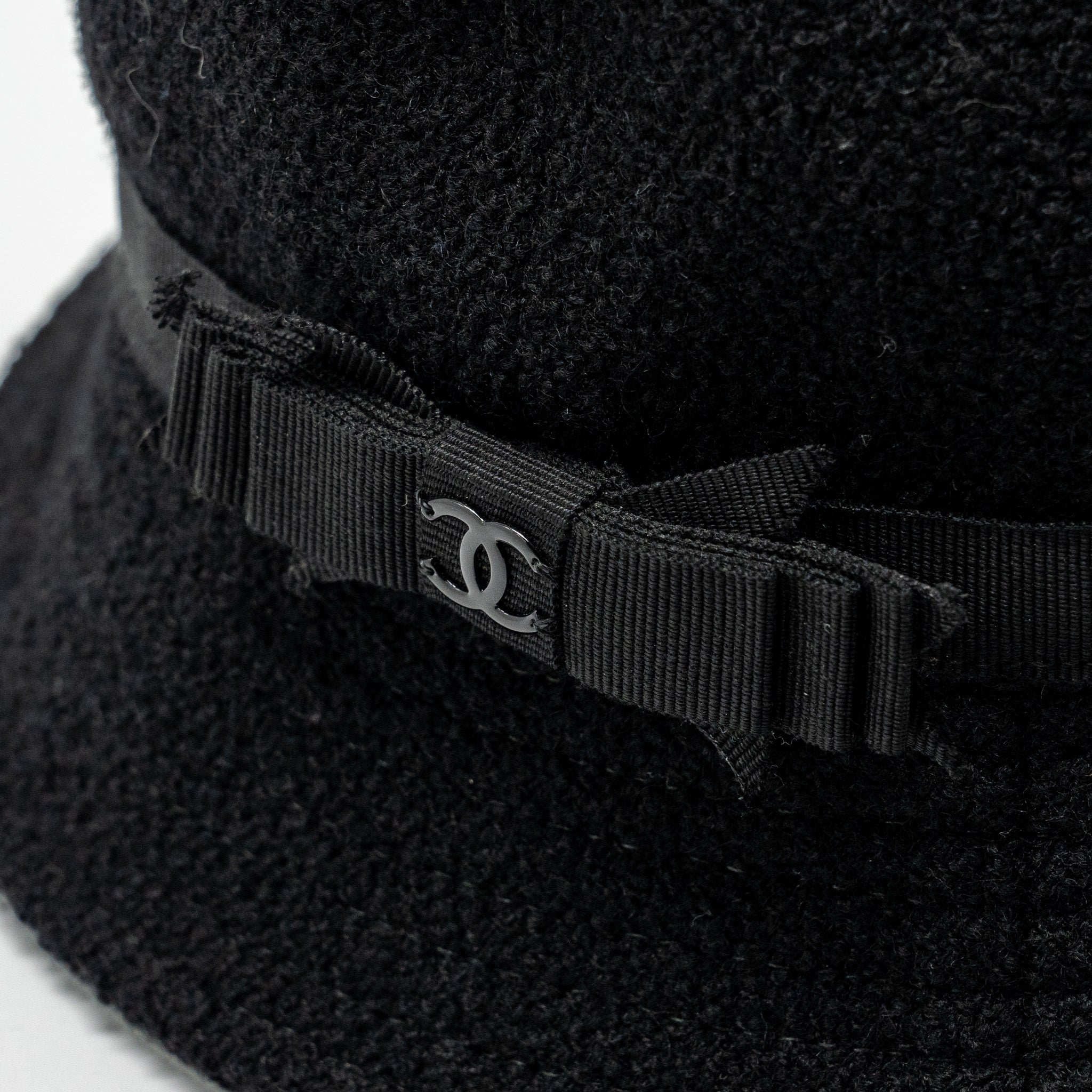 Chanel Size 57 Bucket Hat Wool Black - Image 5