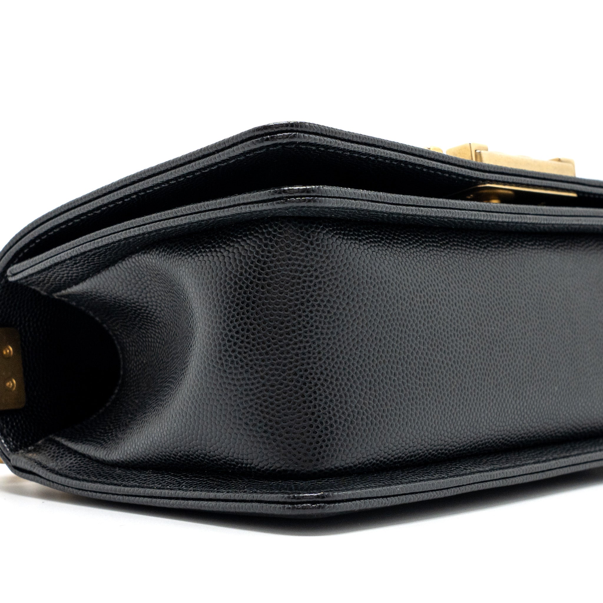 Chanel Small Boy Bag Caviar Black GHW (Microchip) - Image 7