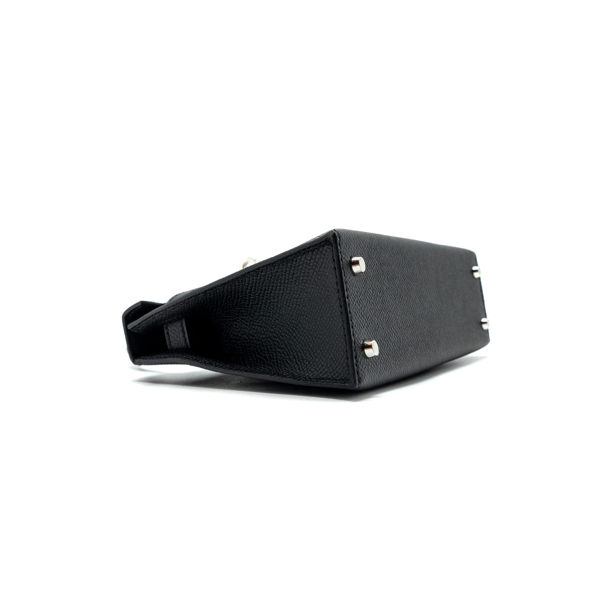Hermes mini kelly II epsom black SHW stamp B - Image 7