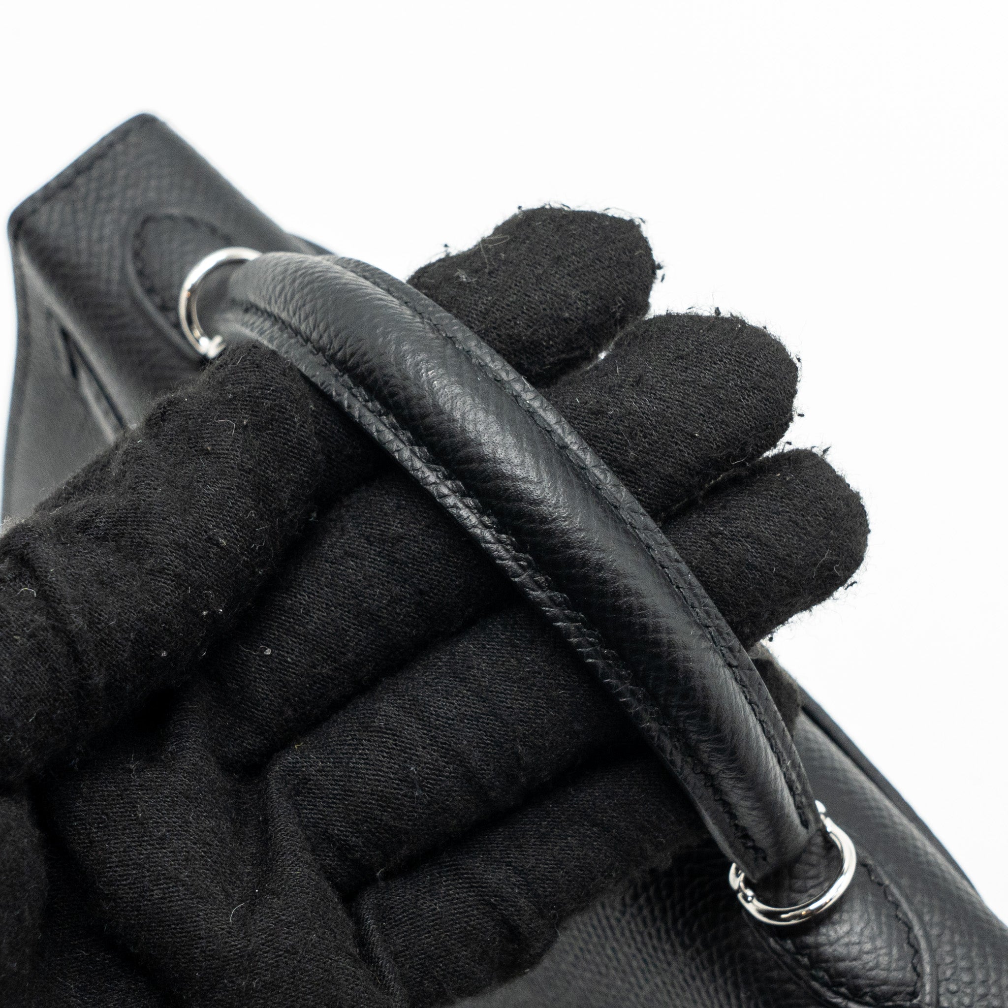 Hermes mini kelly II epsom black SHW stamp B - Image 10