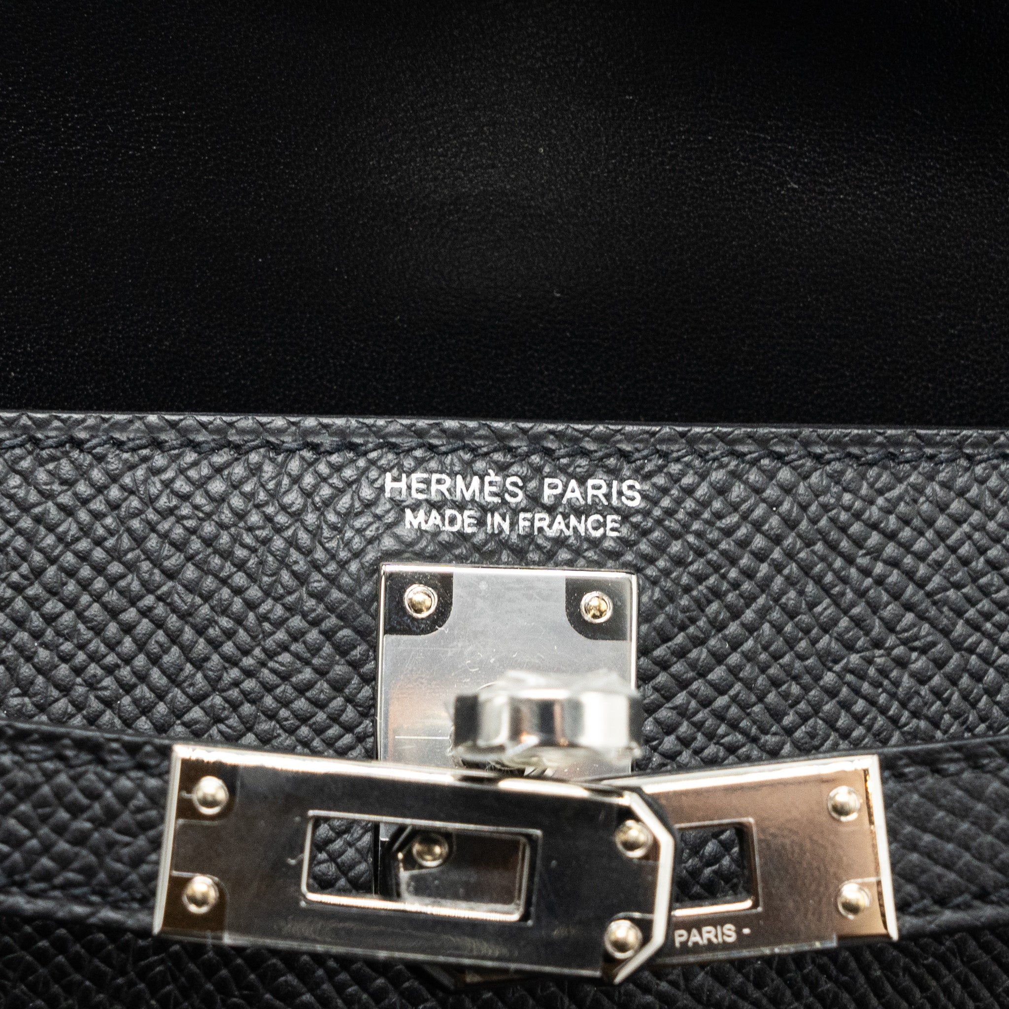 Hermes mini kelly II epsom black SHW stamp B - Image 14