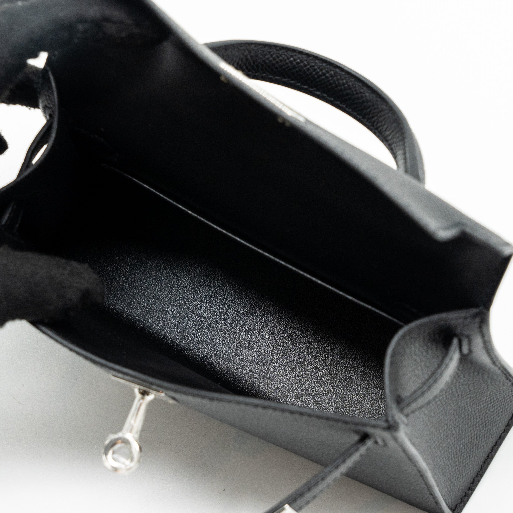 Hermes mini kelly II epsom black SHW stamp B - Image 16