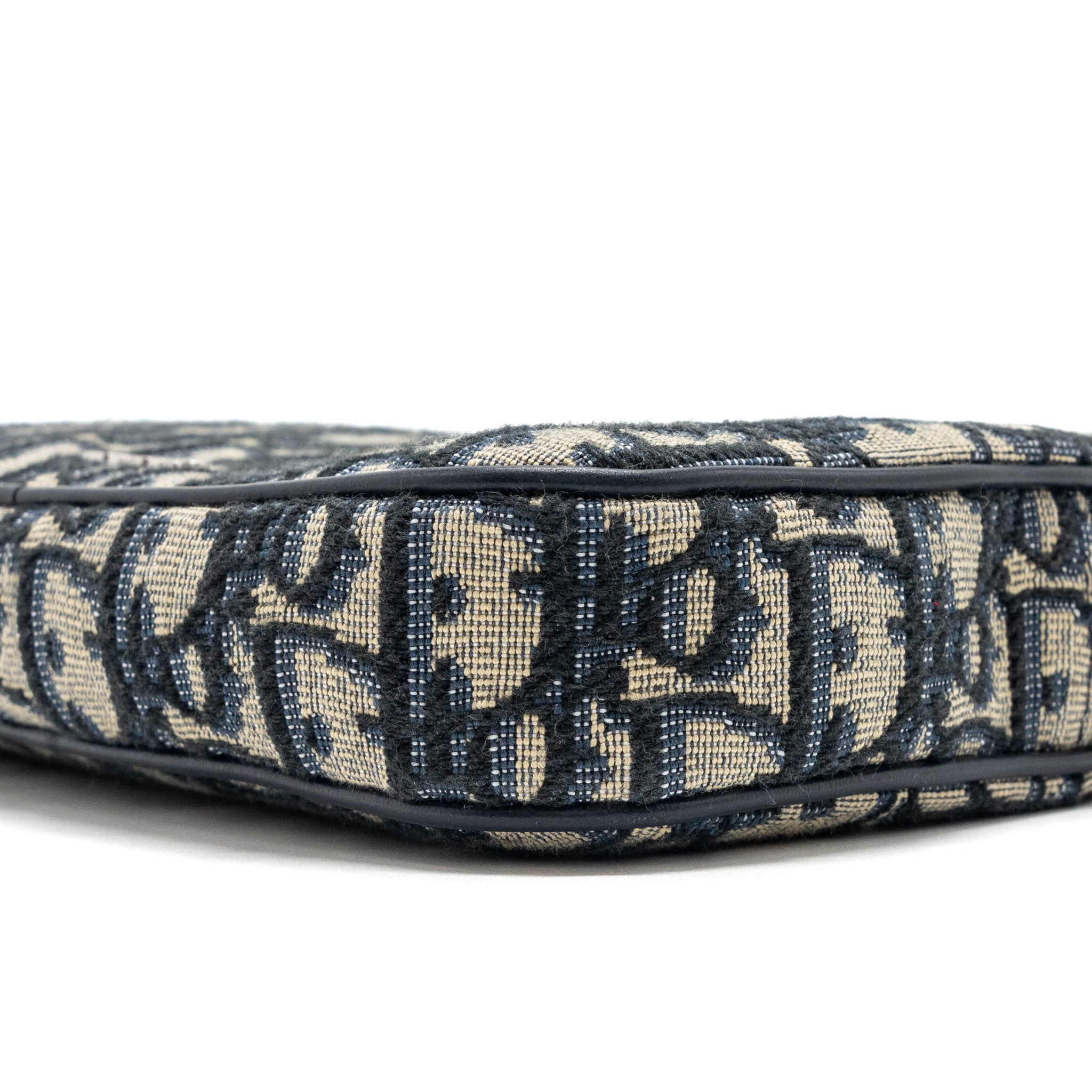 Dior 3 in 1 mini zipper pouch with strap blue jacquard SHW - Image 6