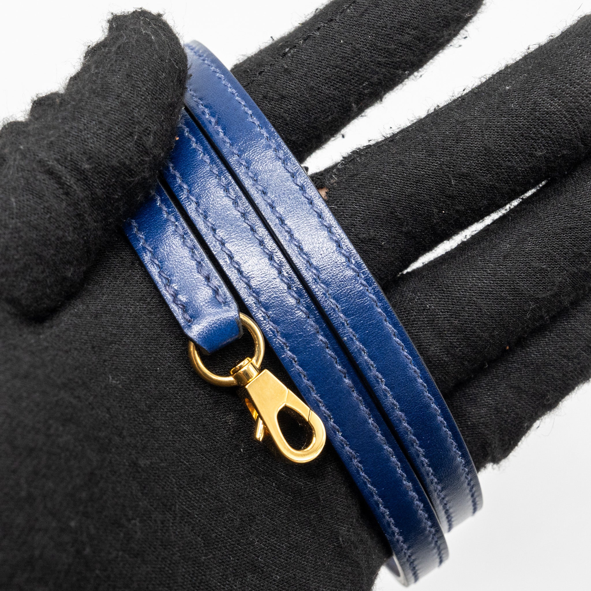 hermes mini kelly II box calfskin blue Saphir GHW stamp U - Image 15