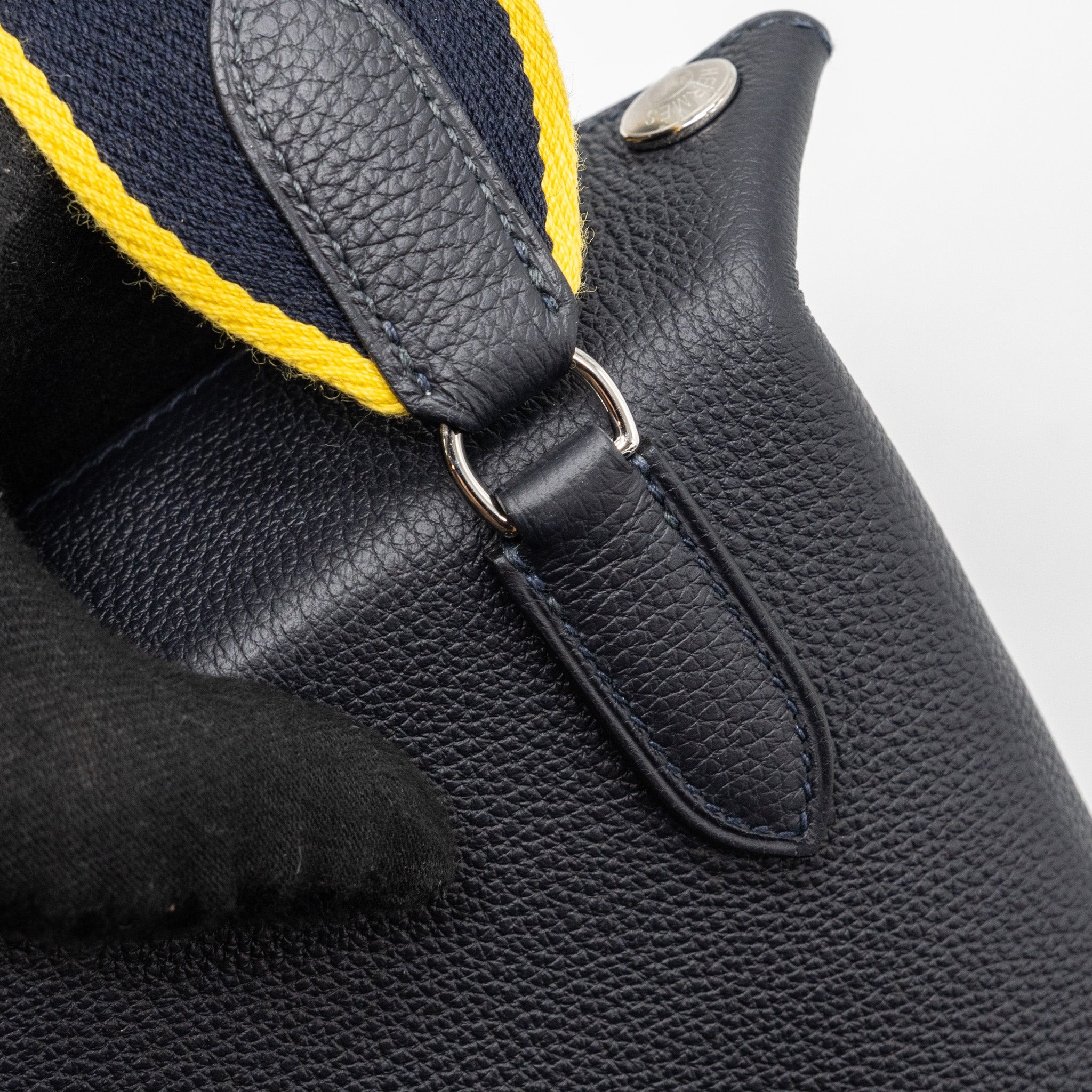 Hermes Videpoches togo black with multicolour strap SHW stamp U - Image 9