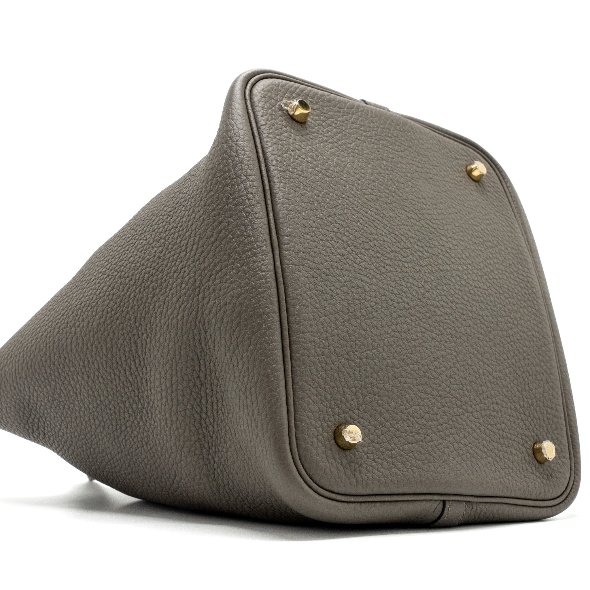 Hermes Picotin 22 Lock Bag Clemence Gris Etain GHW Stamp D - Image 6