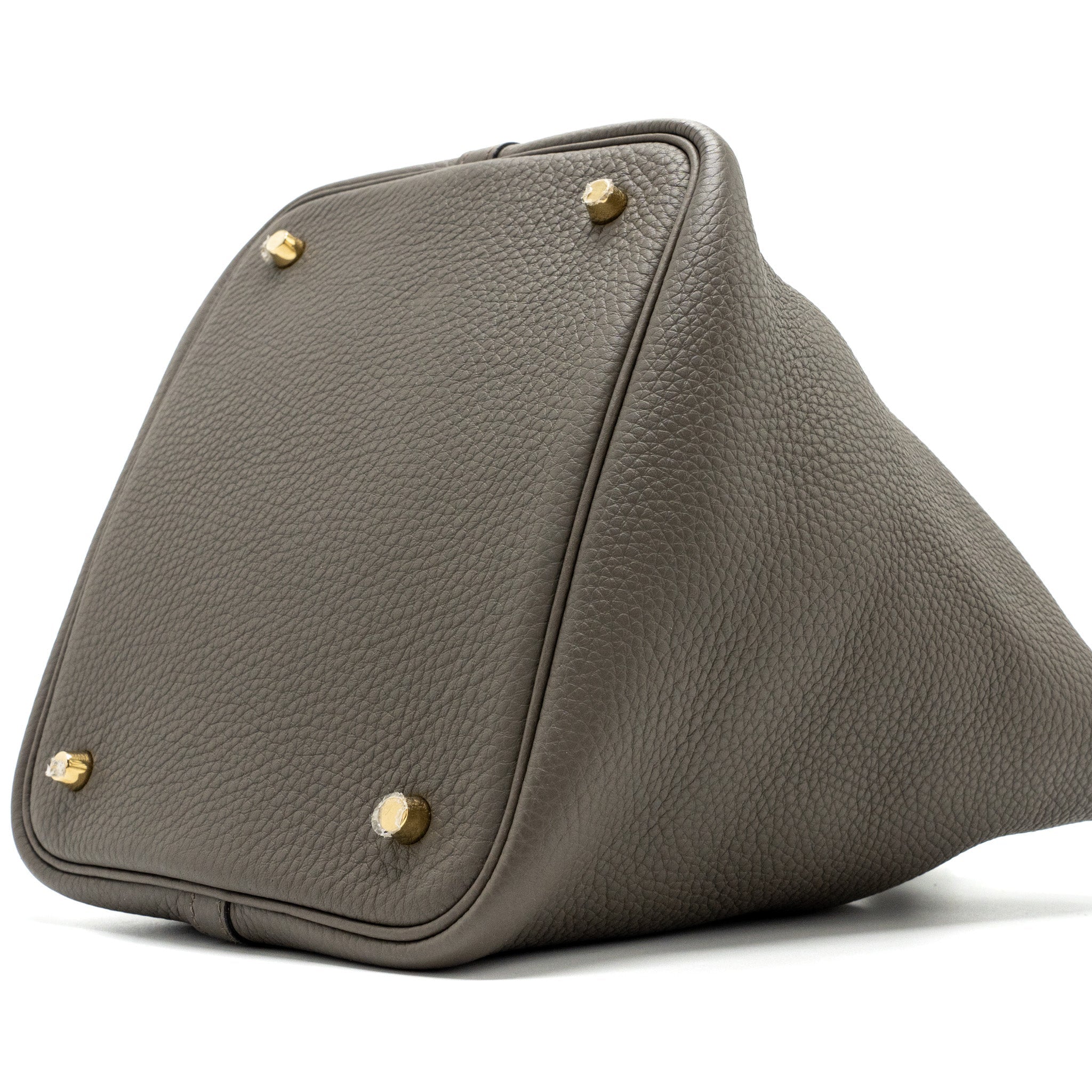 Hermes Picotin 22 Lock Bag Clemence Gris Etain GHW Stamp D - Image 7