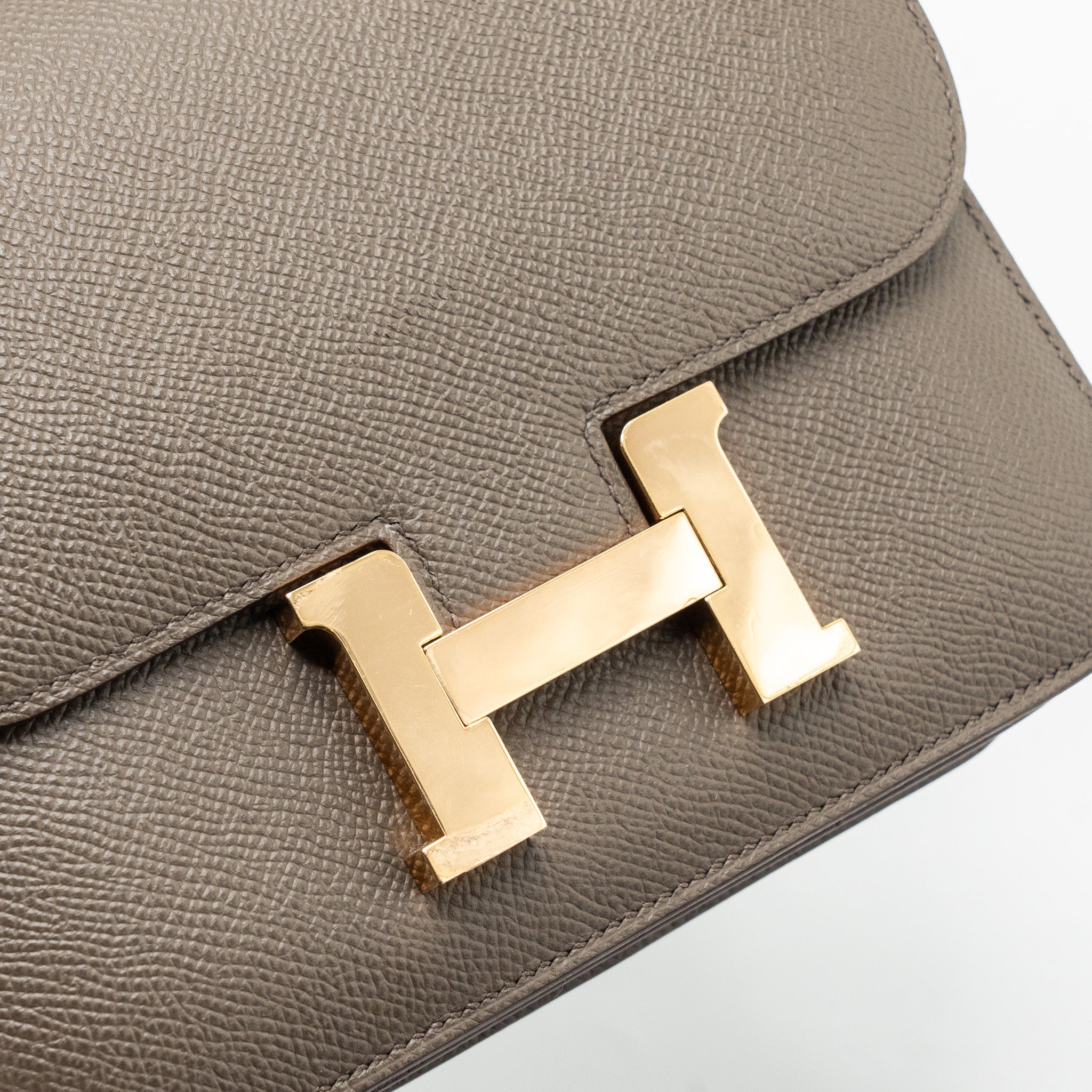 Hermes mini constance epsom gris etain RGHW stamp Y - Image 8