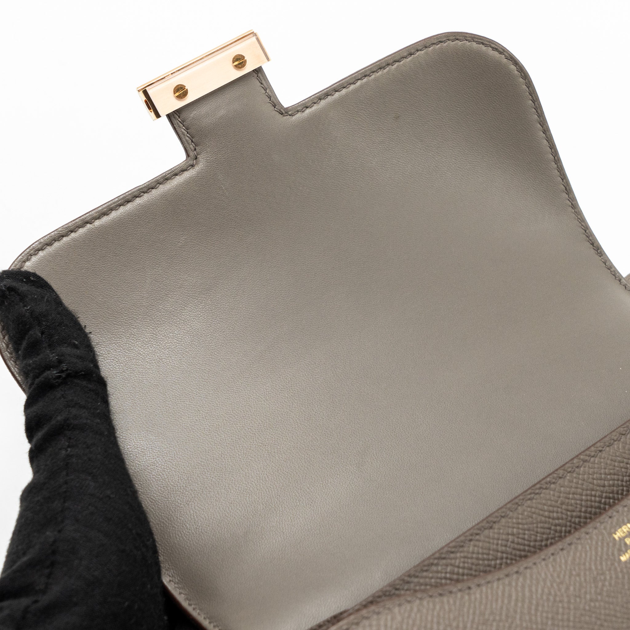 Hermes mini constance epsom gris etain RGHW stamp Y - Image 10