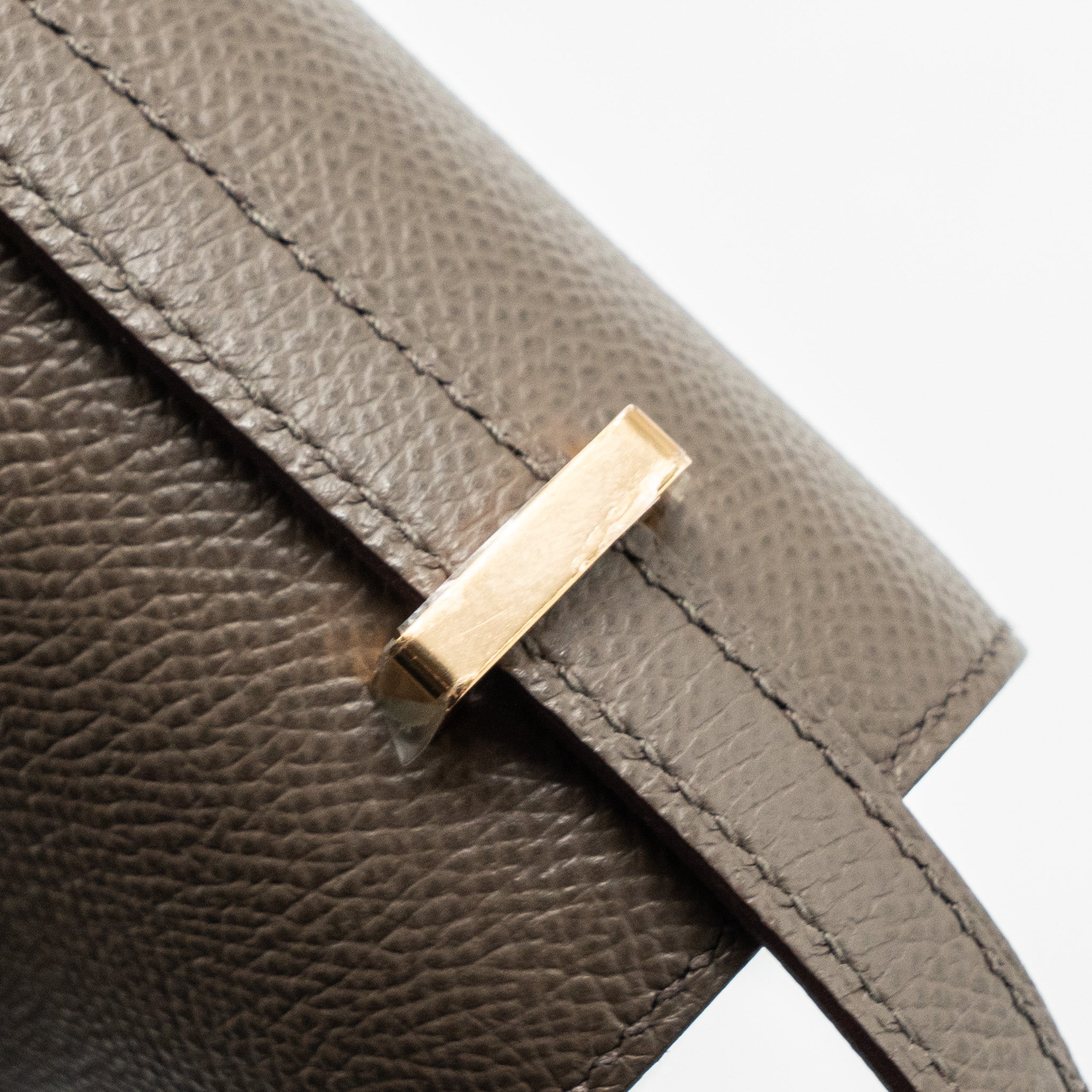 Hermes mini constance epsom gris etain RGHW stamp Y - Image 13