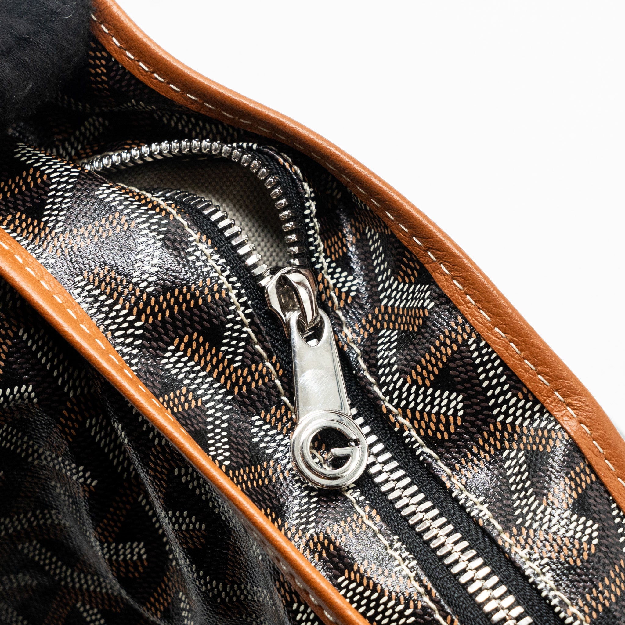 Goyard Boheme hobo bag canvas / calfskin brown with necessaries bag organizer SHW - Image 9