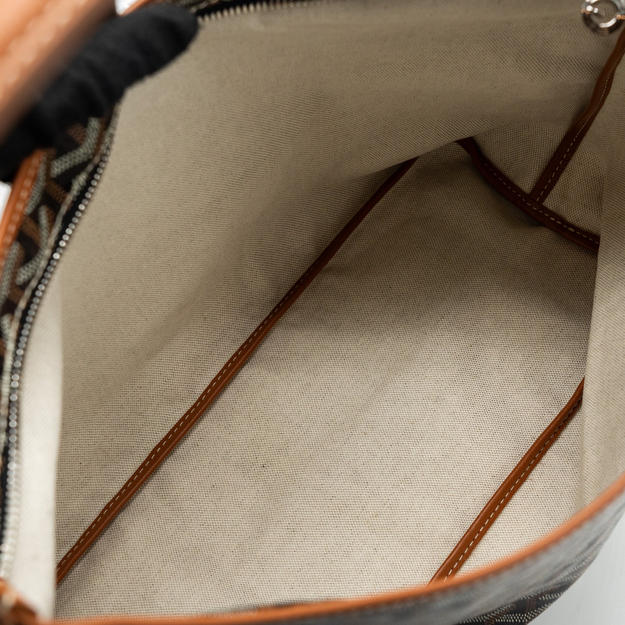 Goyard Boheme hobo bag canvas / calfskin brown with necessaries bag organizer SHW - Image 10