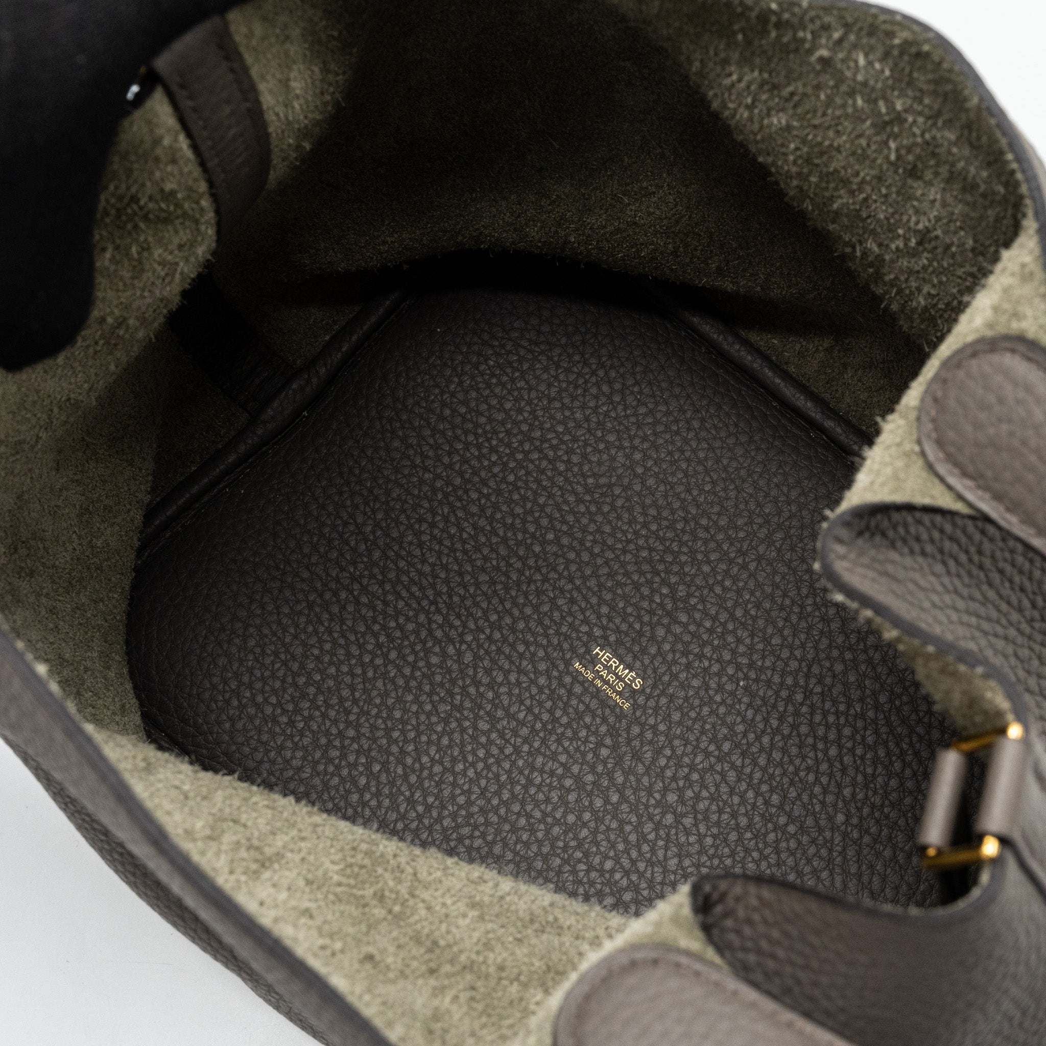 Hermes Picotin 22 Lock Bag Clemence Gris Etain GHW Stamp D - Image 10