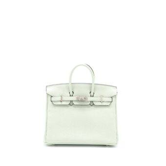 Hermes Birkin 25 Togo Gris Neve SHW Stamp B