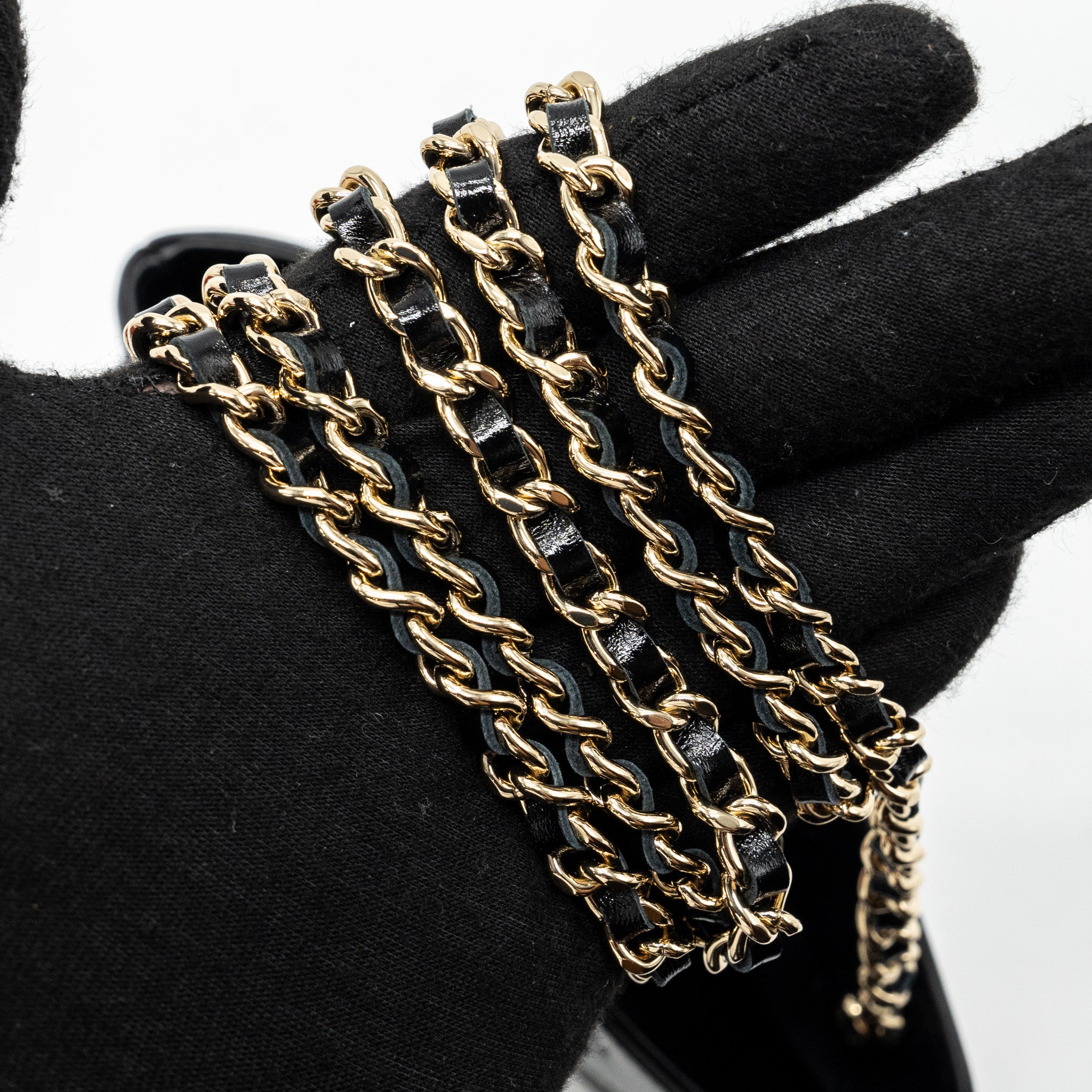 Chanel 24C mini 31 clutch with chain shiny calfskin black LGHW (microchip) - Image 13